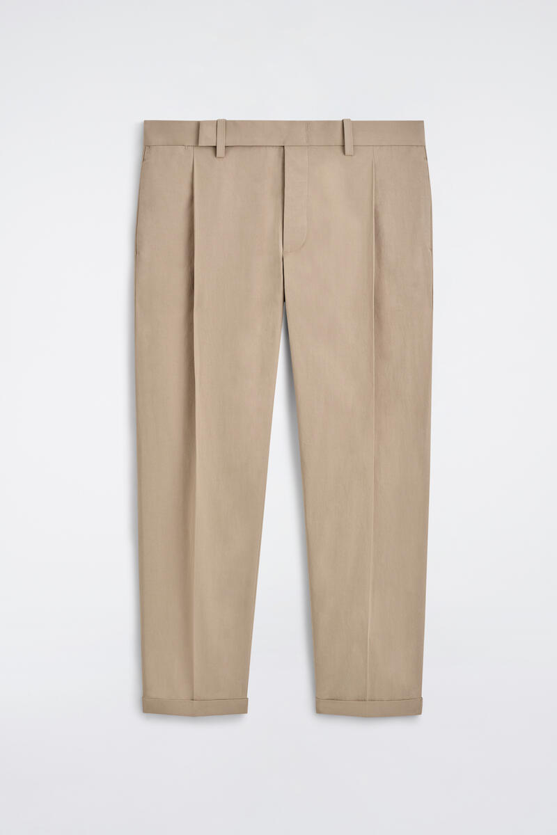 Cotton Regular-Fit Straight-Leg Pants