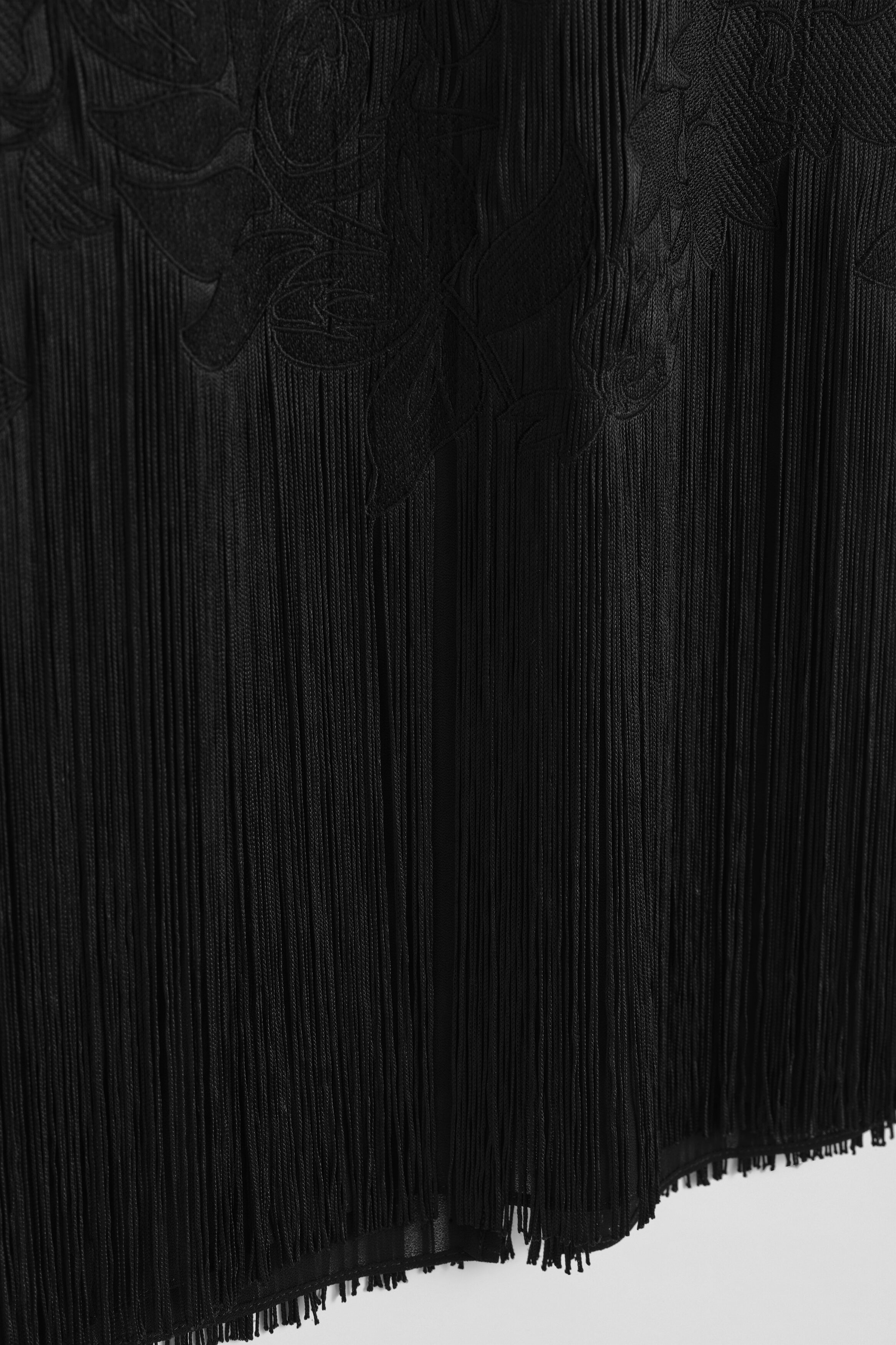 EMBROIDERED FRINGED MIDI SKIRT thumbnail 7