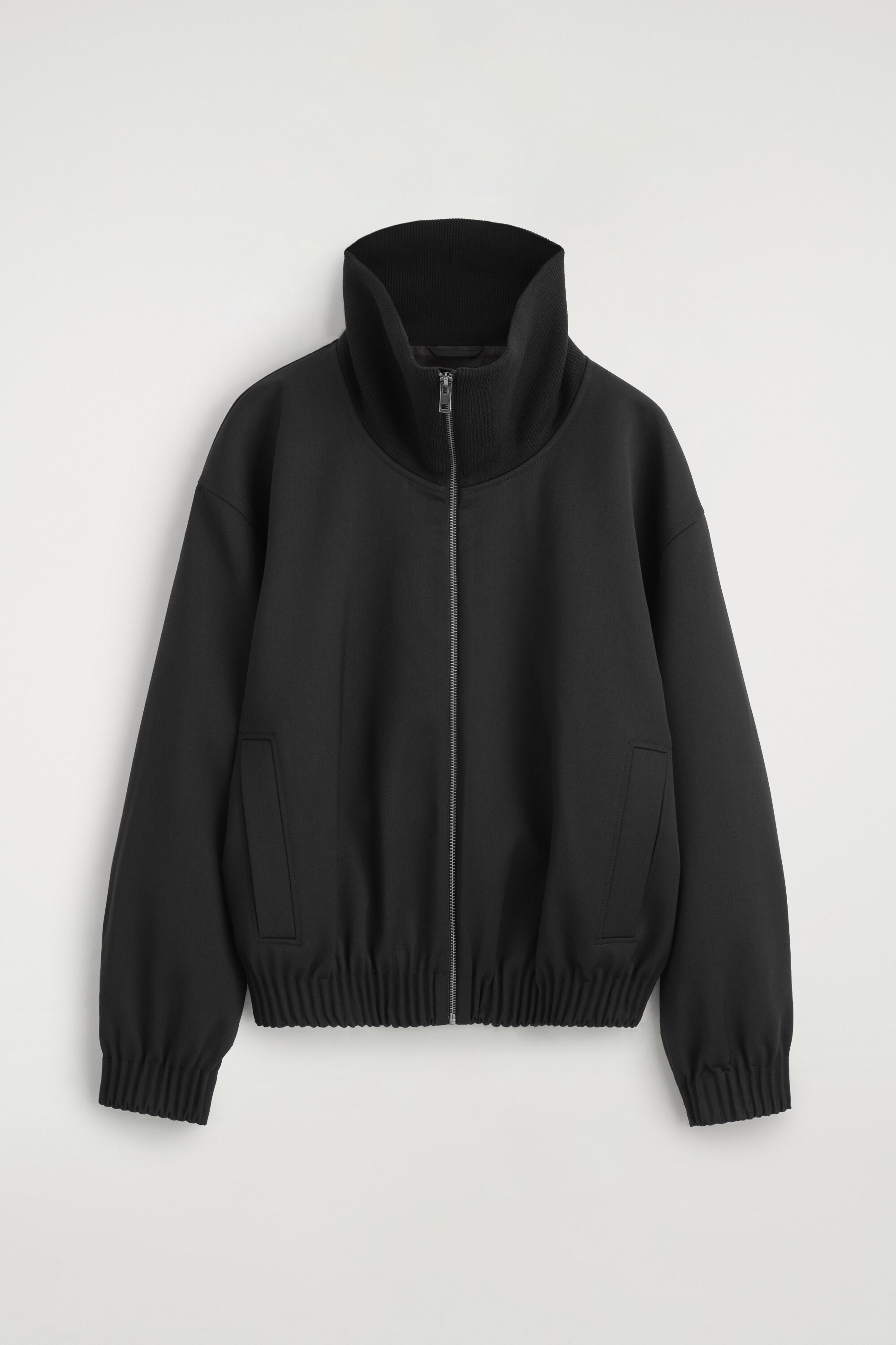MOCK-NECK JACKET - BLACK | COS US