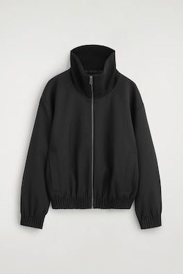 MOCK-NECK JACKET — BLACK 8
