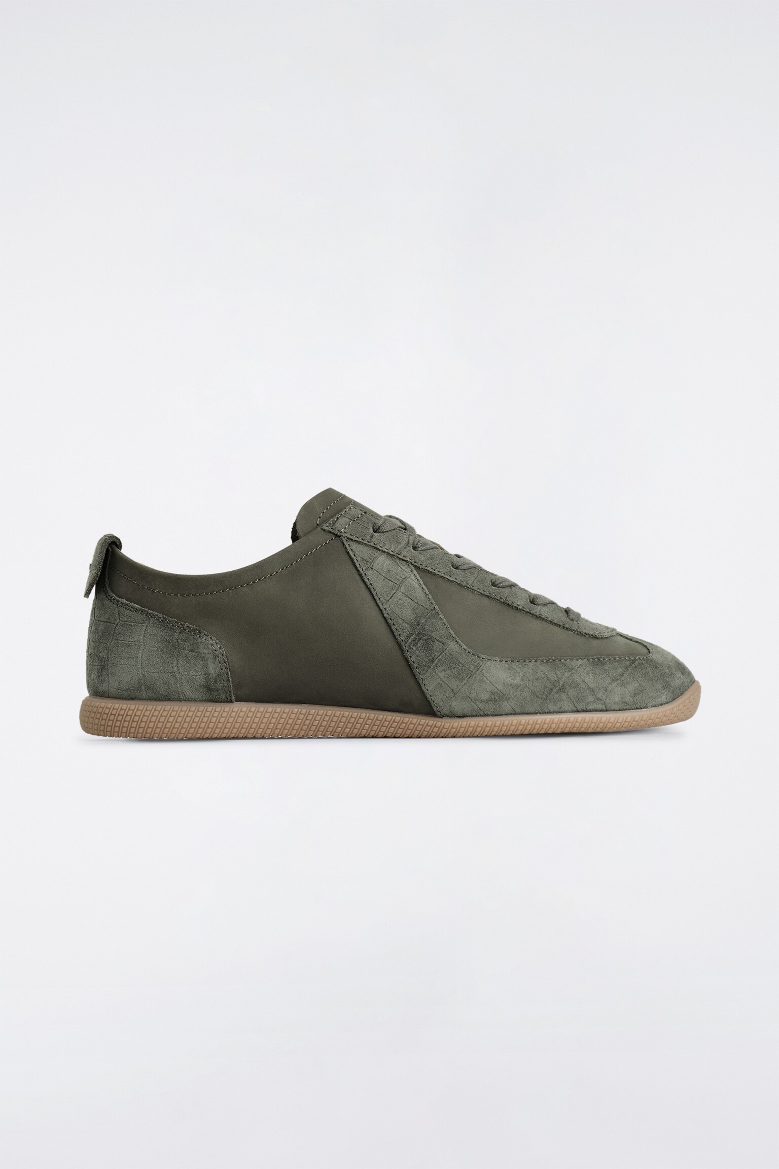 Nubuck- en suède trainers - kaki - 2