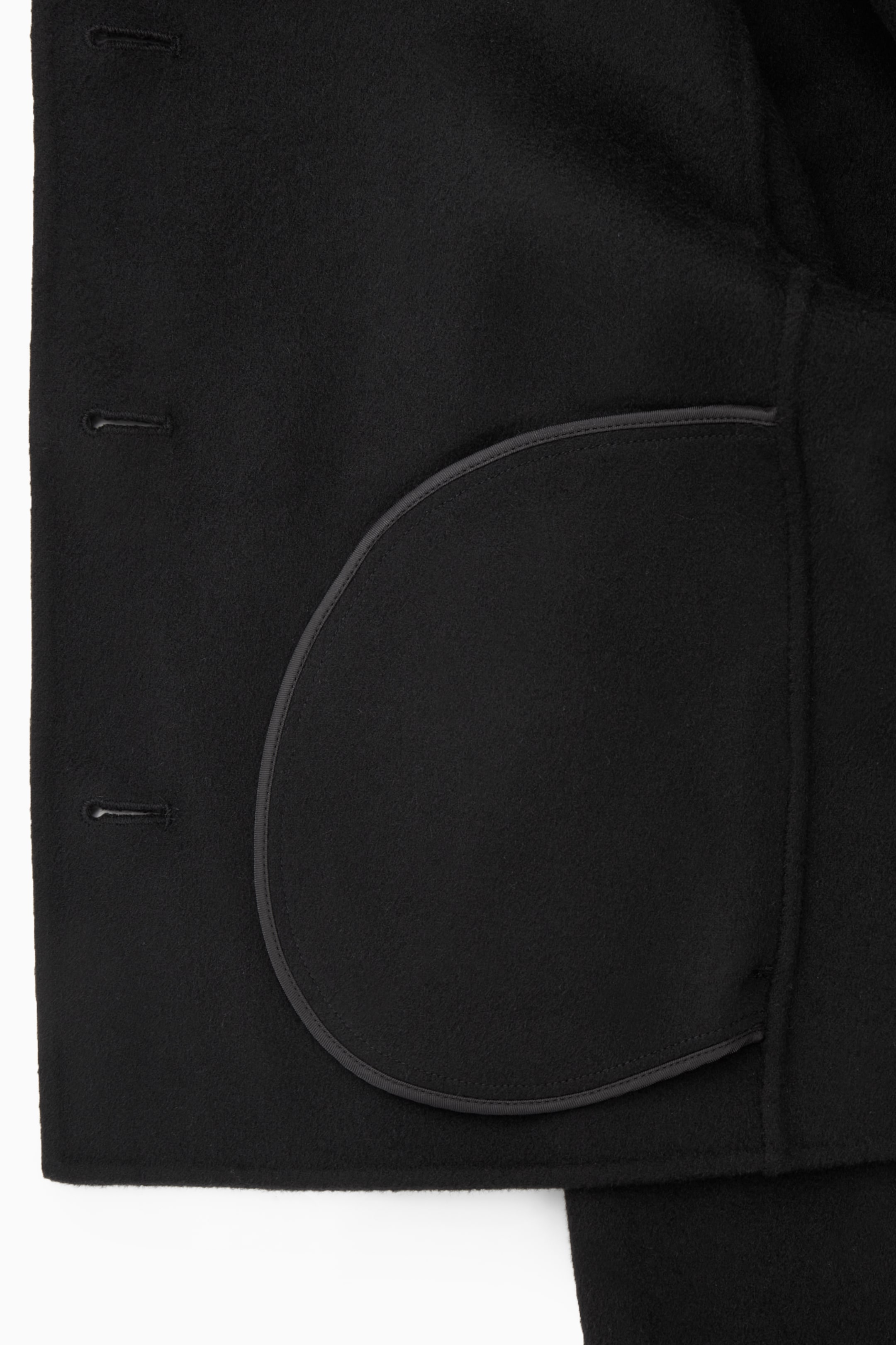 View larger image: BOXY DOUBLE-FACED WOOL JACKET - BLACK - Ladies | H&M GB 3