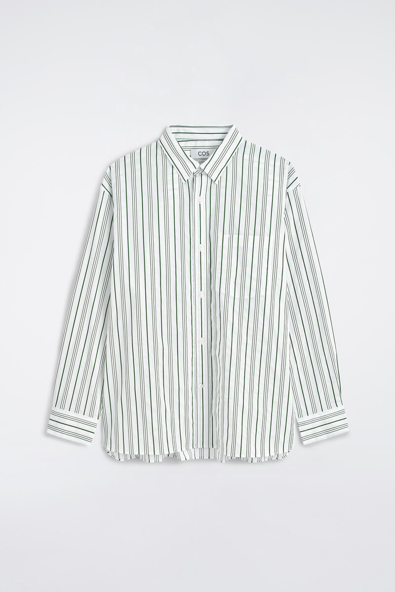 Oversized Striped Cotton-Poplin Shirt