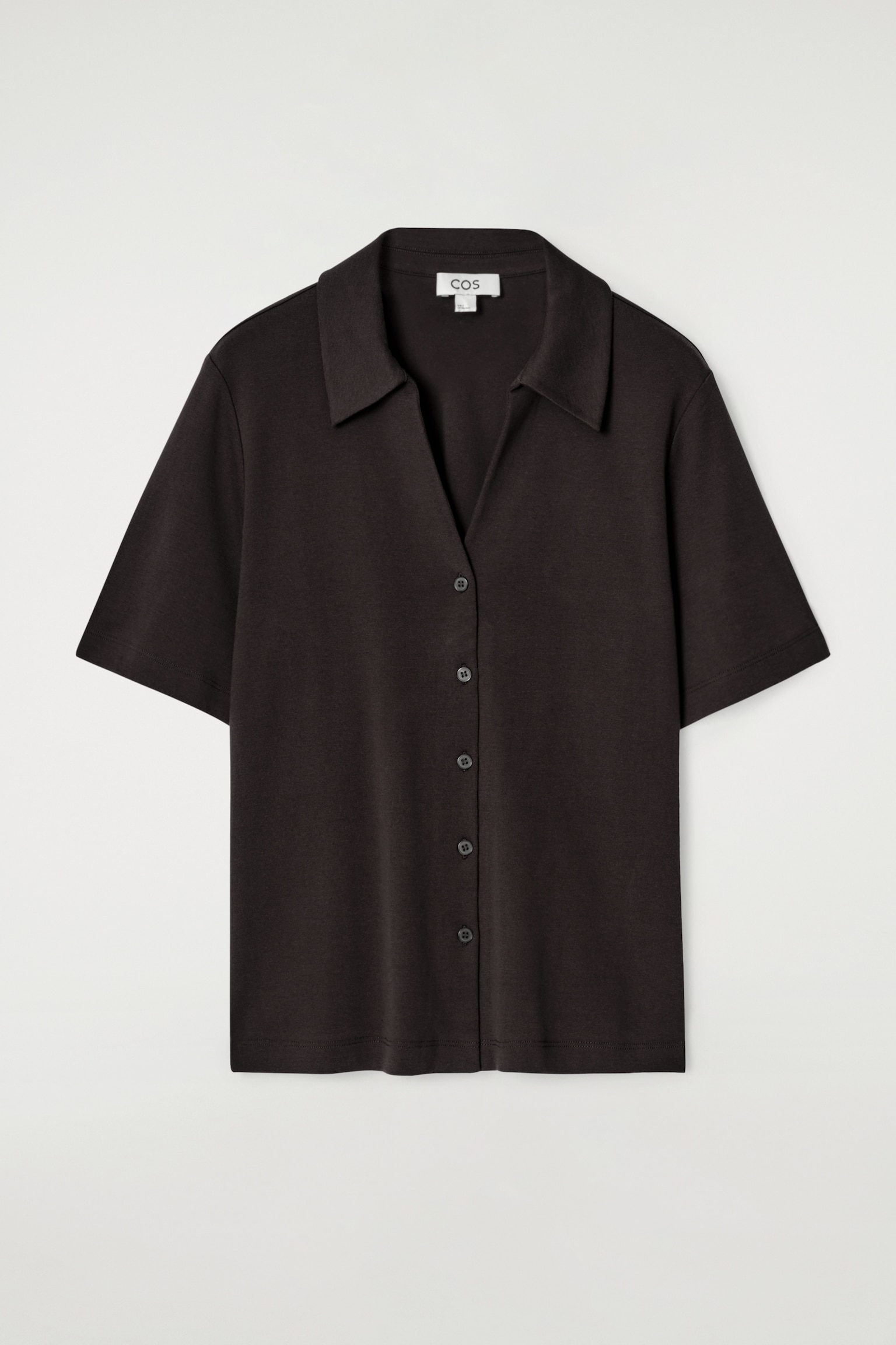 JERSEY RESORT SHIRT - DARK BROWN/WHITE / STRIPED - 2