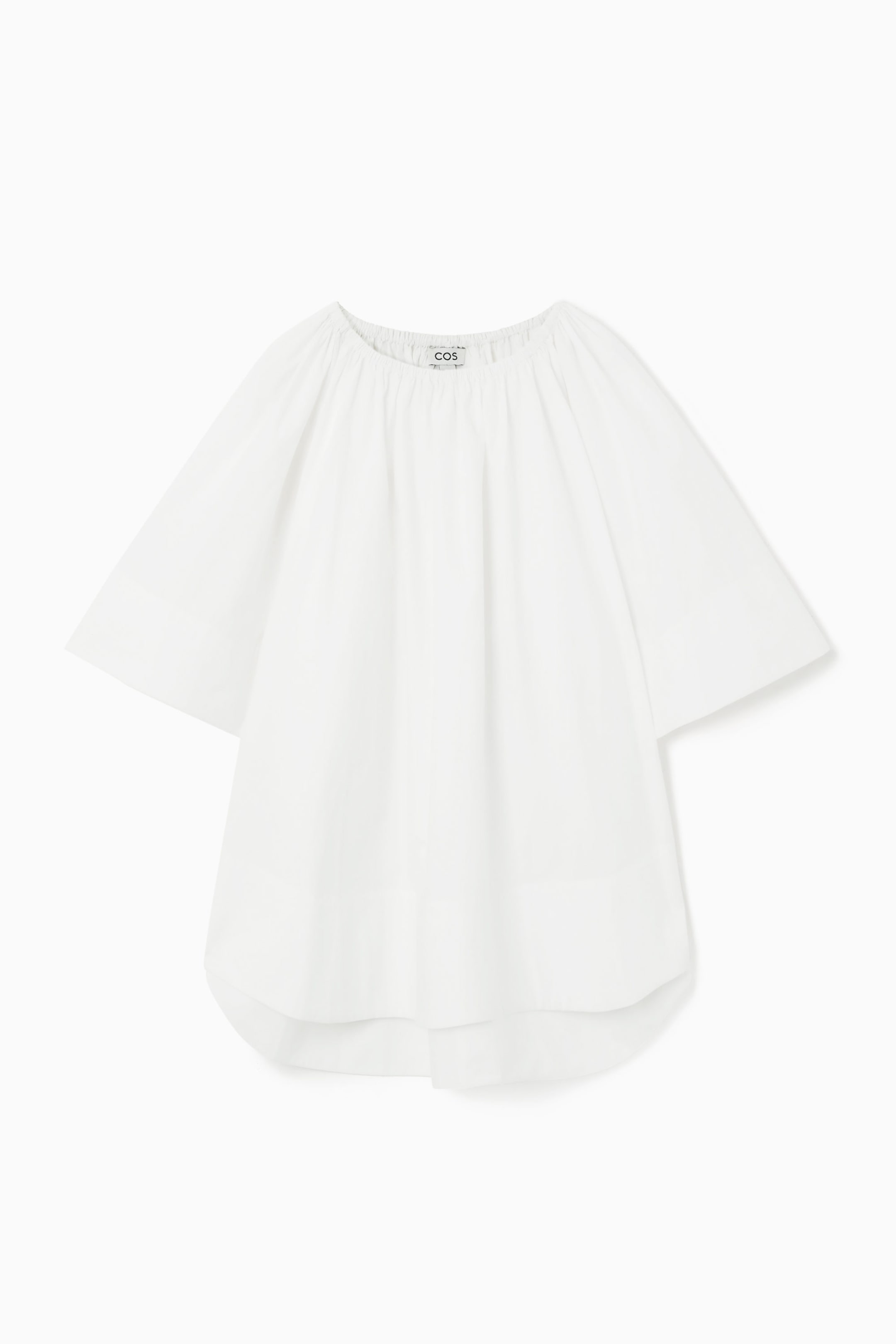 GATHERED SHORT-SLEEVED BLOUSE