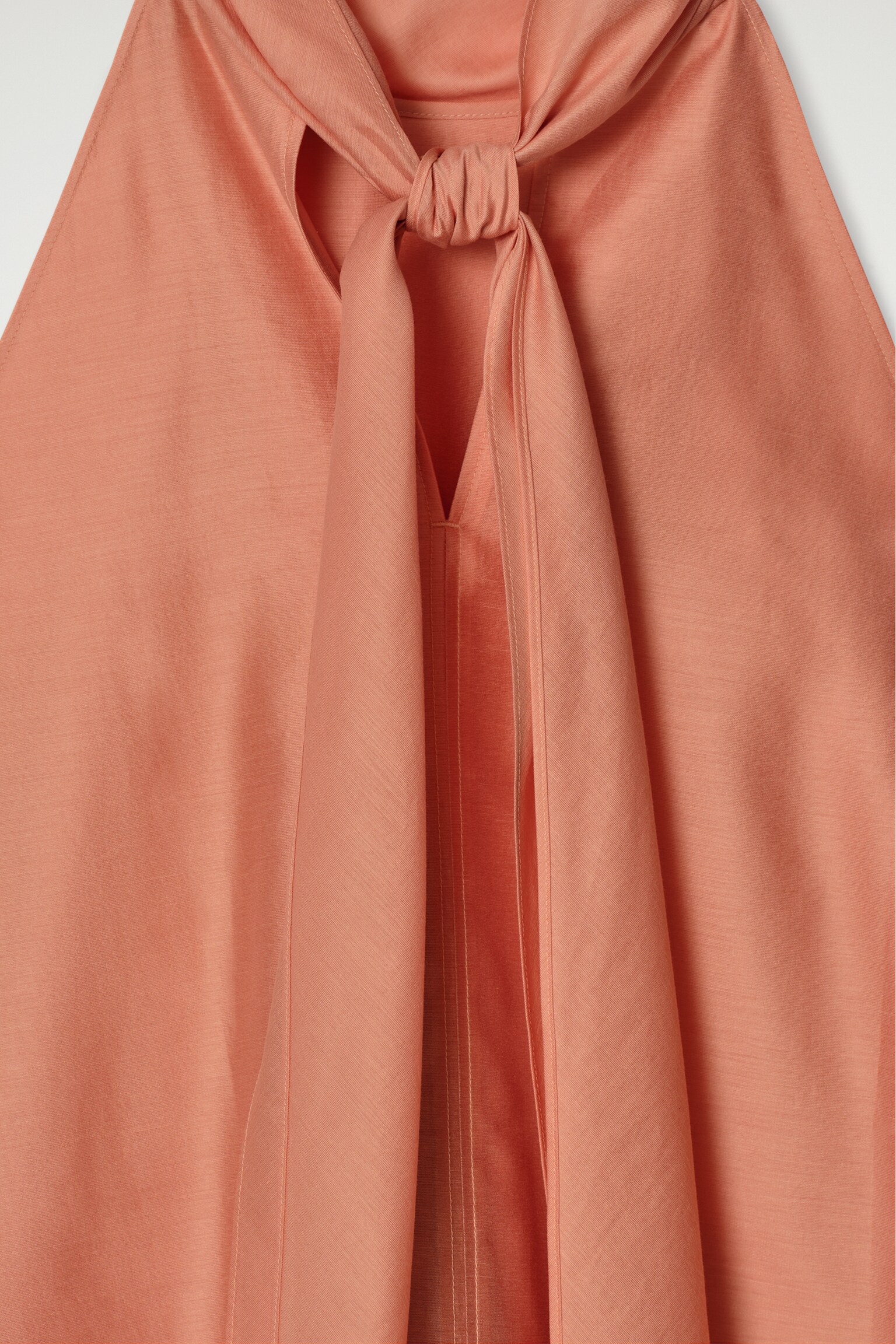 HAUT FLUIDE À ENCOLURE LICOU - ORANGE/BEIGE - 3
