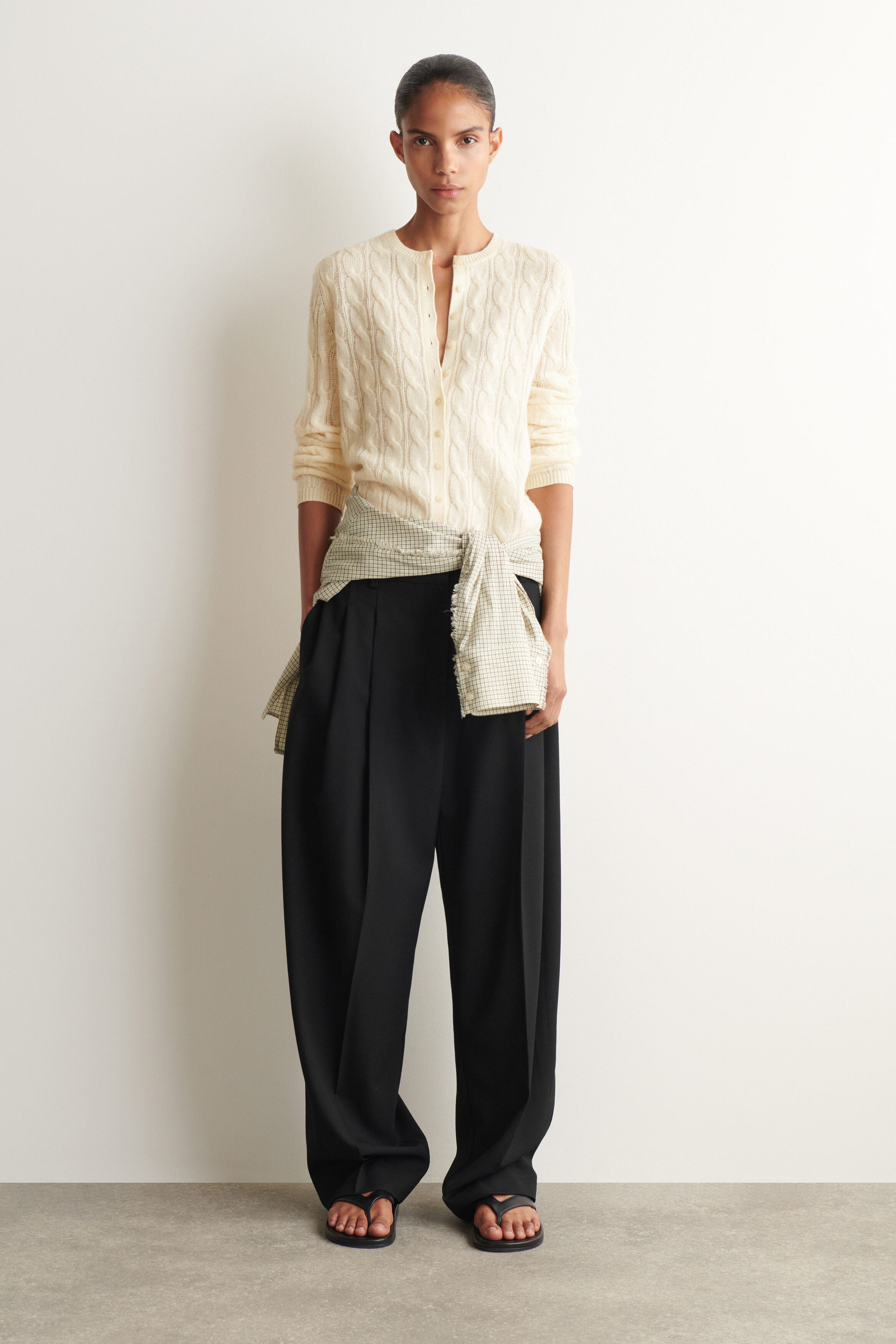 Cable-Knit Cashmere Cardigan