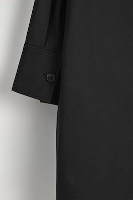 UTILITY MINI SHIRT DRESS — BLACK 1