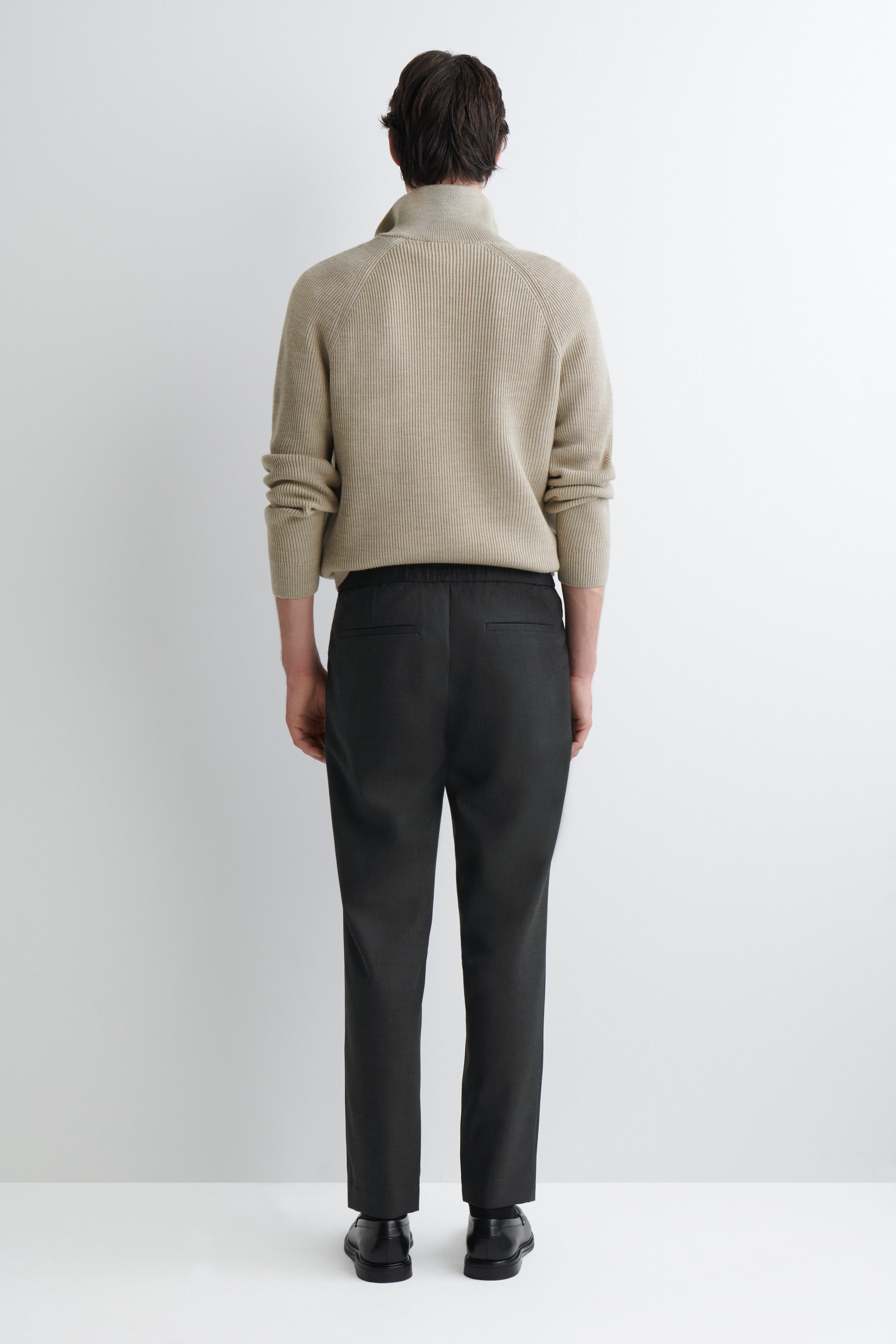 パンツ 19SS ANGELS WOOL GABARGINE SLIM SLACKS WOOL SKINNY PANTS - CHARCOAL | COS
