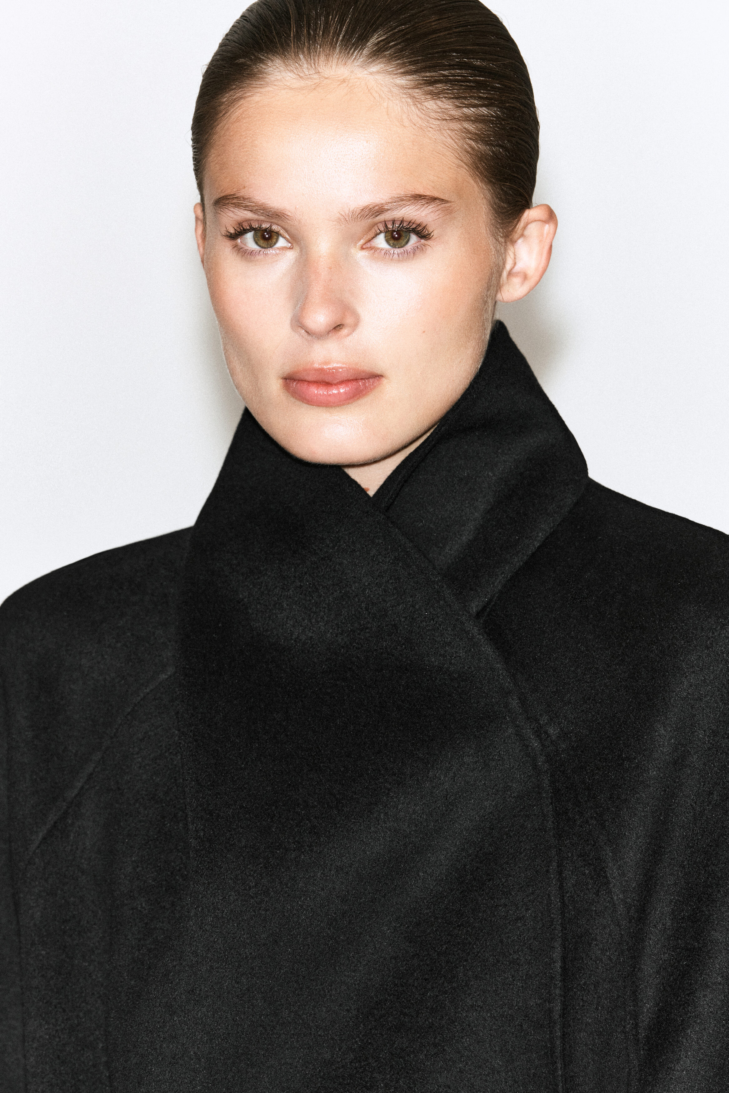 DOUBLE-FACED WOOL SHAWL-COLLAR COAT - CARBON | COS US