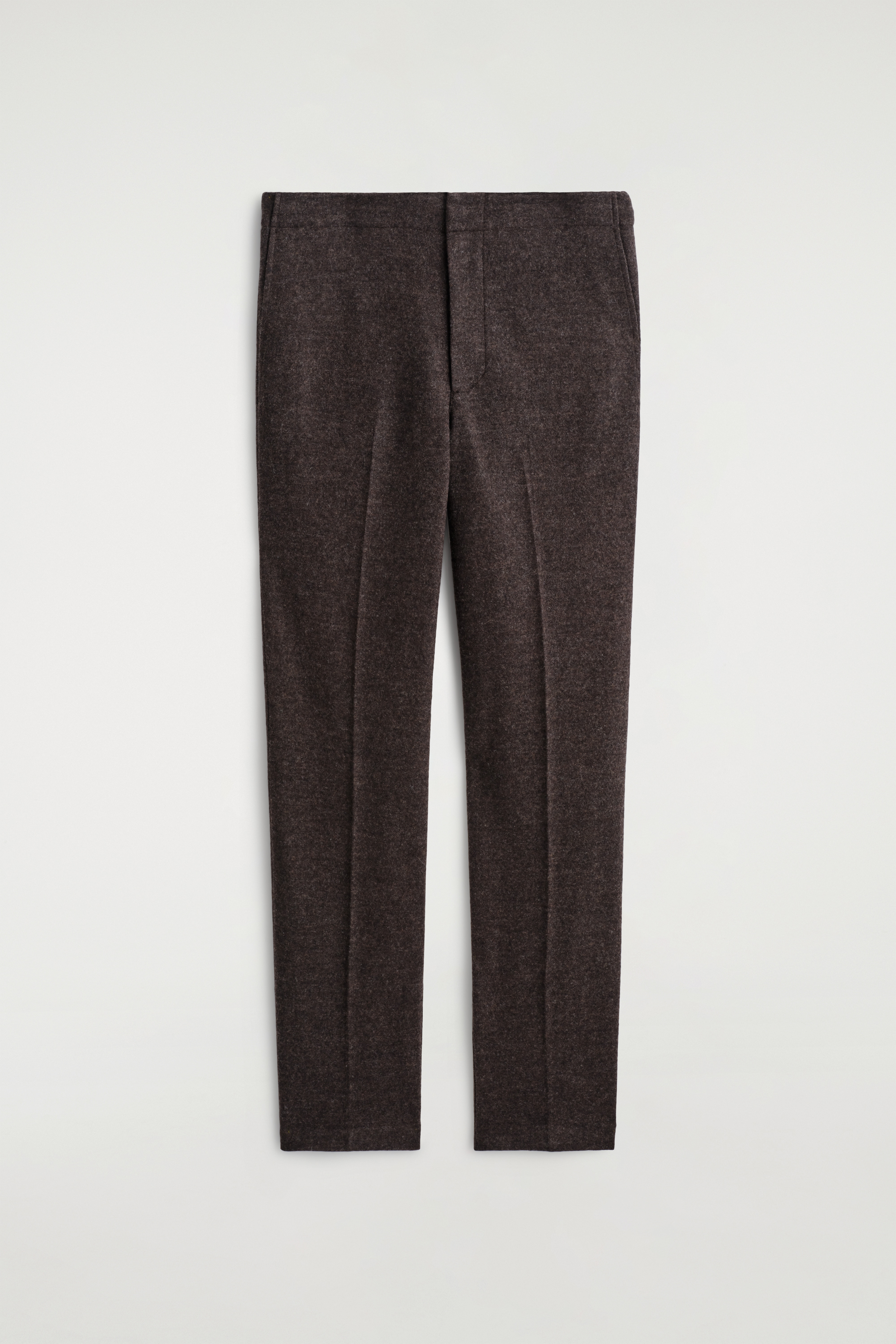 broek van elastische boiled-wool - DONKERBRUIN/ZWART/DONKER KHAKI