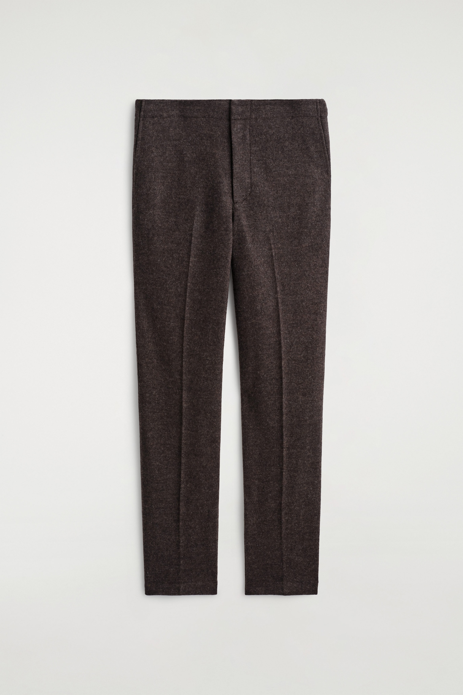 ELASTICATED BOILED-WOOL TROUSERS