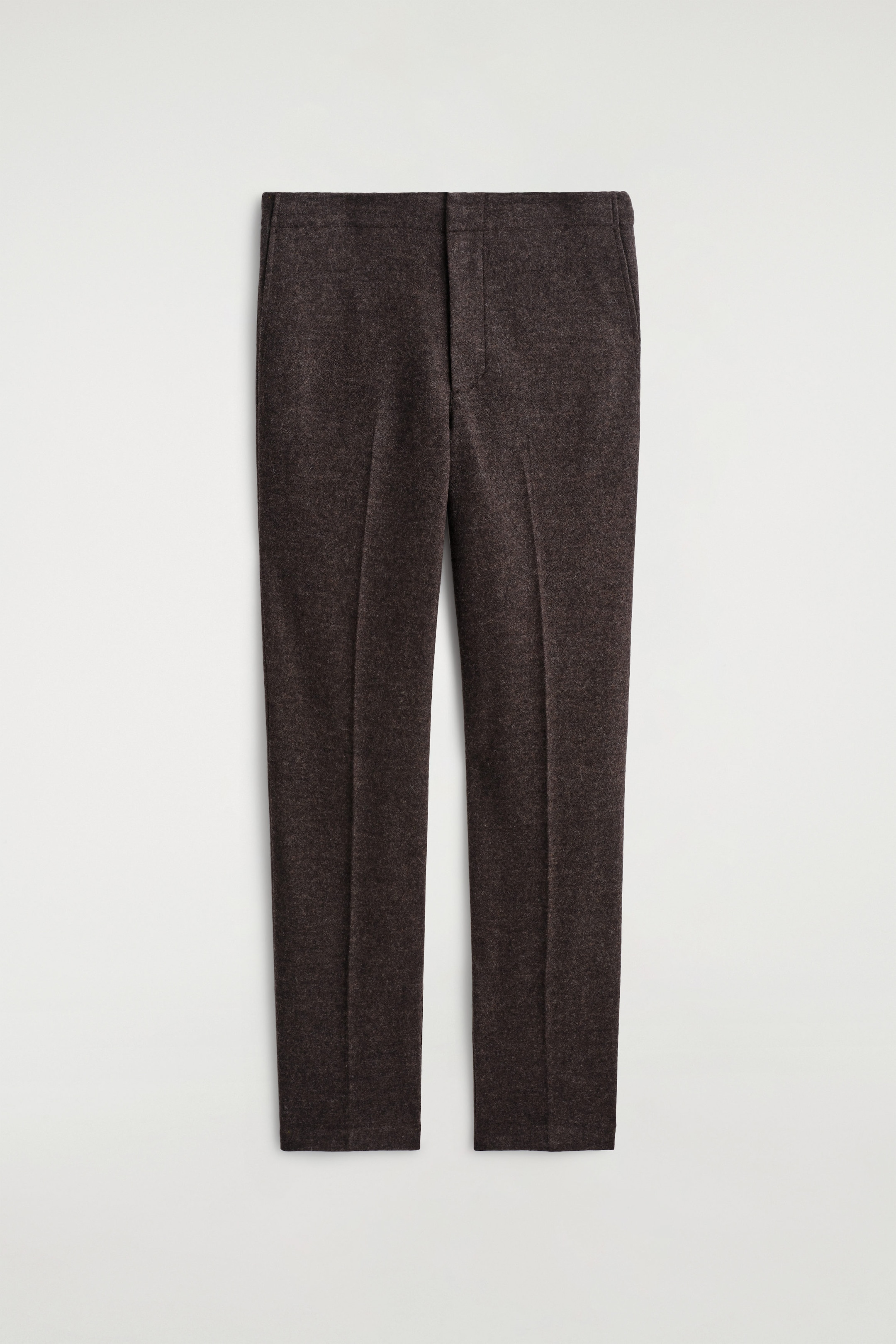 ELASTICATED BOILED-WOOL PANTS