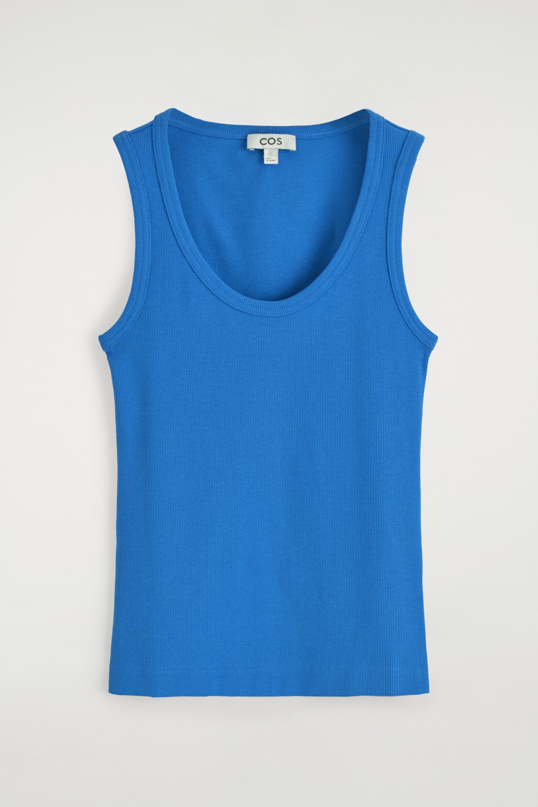 Grösseres Bild ansehen: GERIPPTES TANKTOP MIT TIEFEM AUSSCHNITT - Blau - DAMEN | H&M CH 5