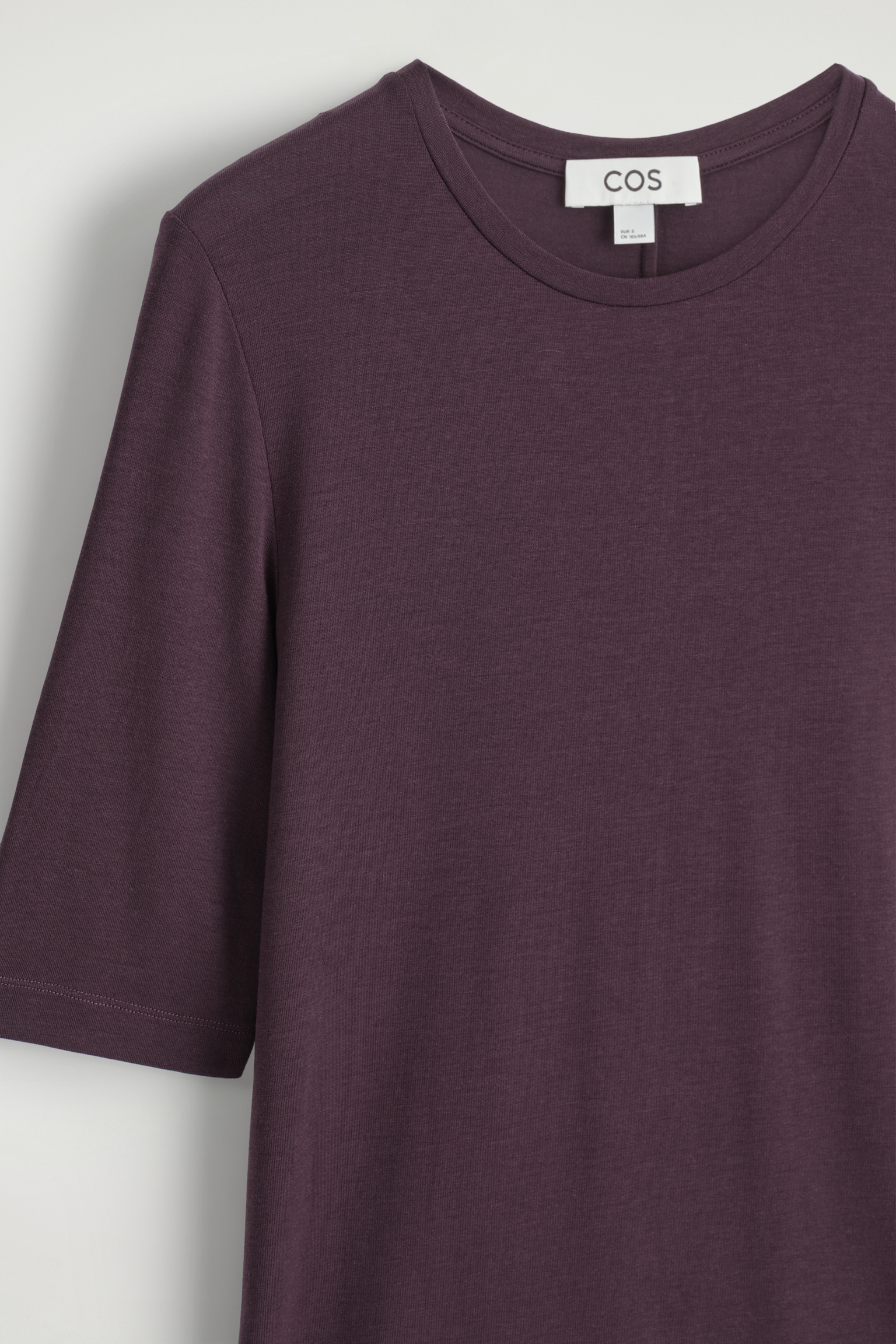 SLIM LIGHTWEIGHT T-SHIRT - BURGUNDY/LIGHT-BEIGE MÉLANGE/LIGHT PINK - 6