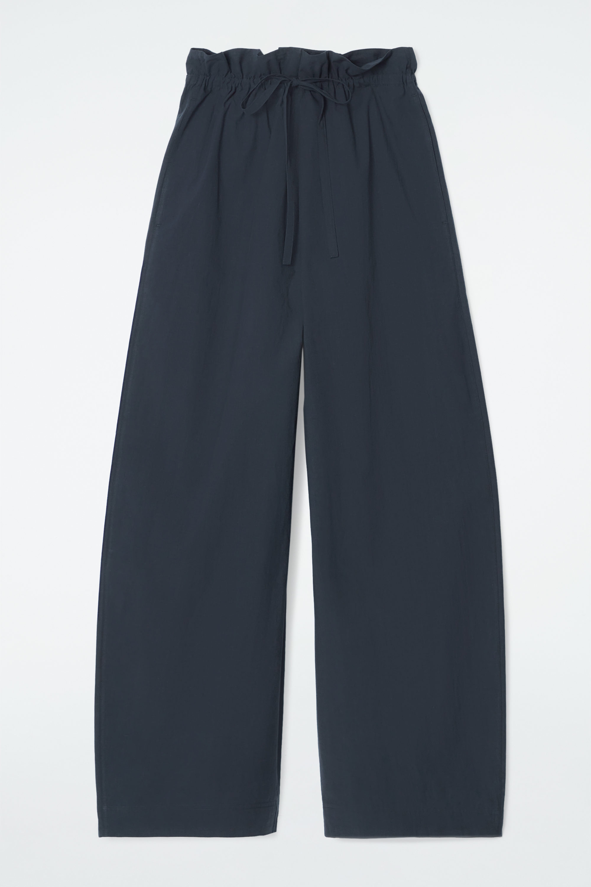 新品未使用完売品【COS】BARREL-LEG COTTON TROUSERS DECONSTRUCTED COTTON BARREL-LEG TROUSERS - BLUE | COS