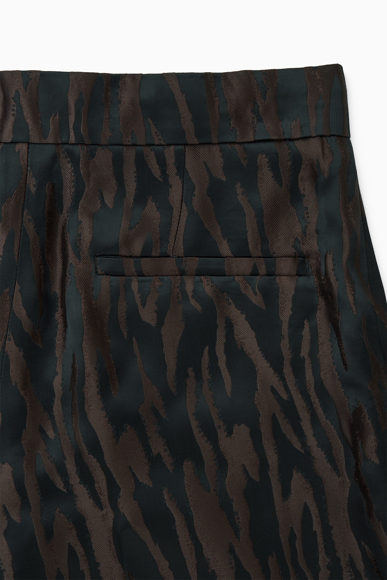 HOSE MIT ZEBRA-JACQUARDMUSTER UND GERADEM BEIN - DUNKELBRAUN/SCHWARZ - 3