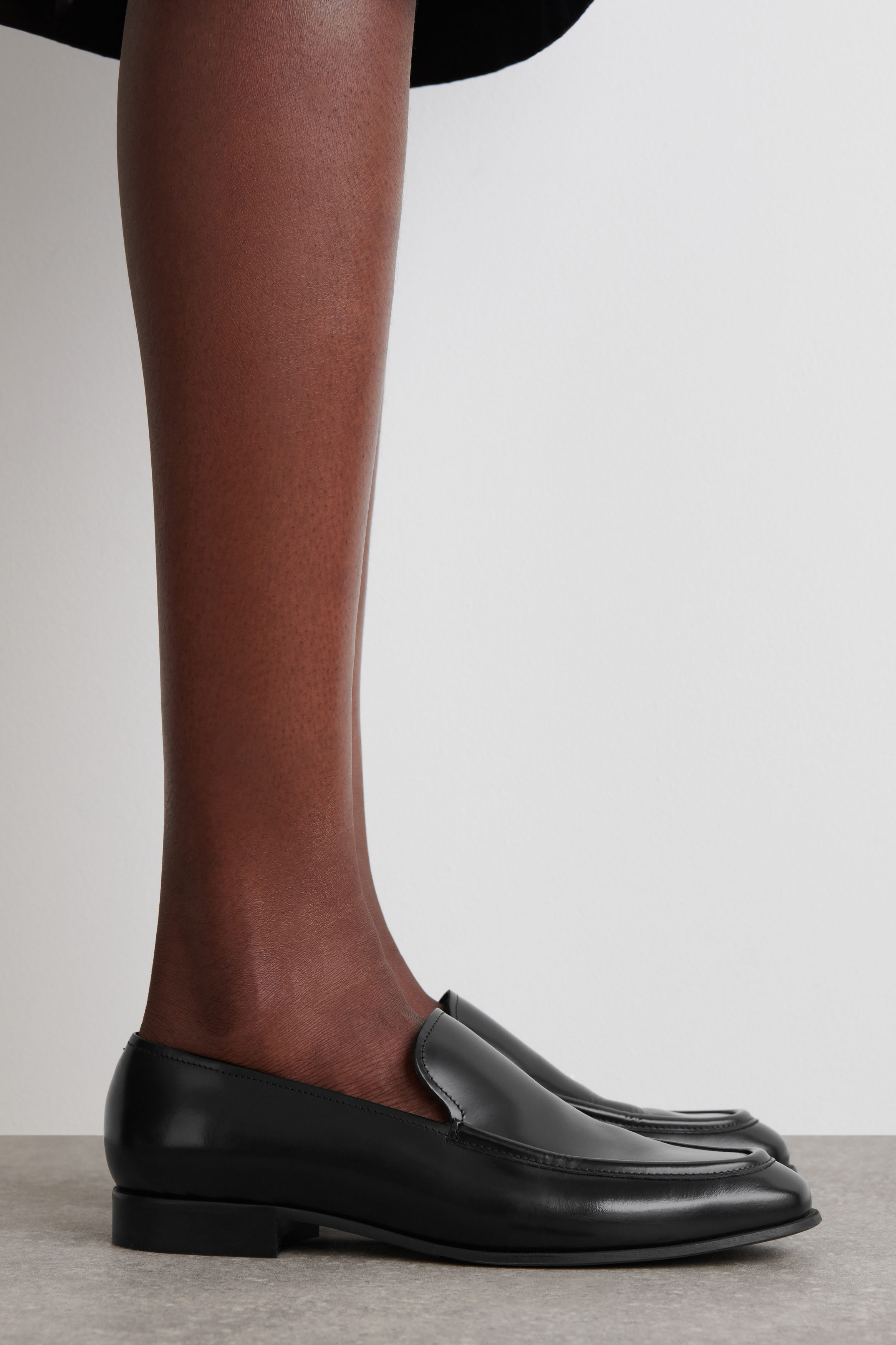 POLISHED-LEATHER LOAFERS - BLACK | COS US