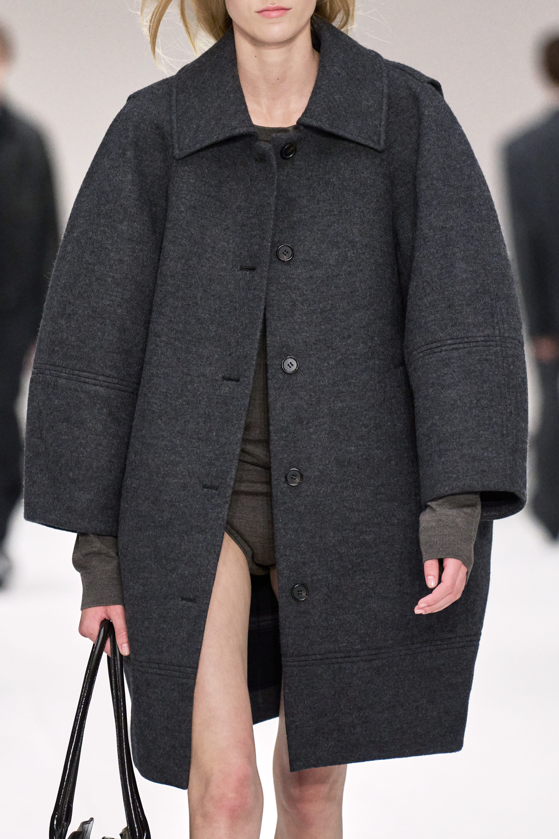 ジャケット・アウター Her lip to Bruxelles Wool-Blend Coat SCULPTED WOOL-BLEND COAT - DARK-GREY MÉLANGE | COS