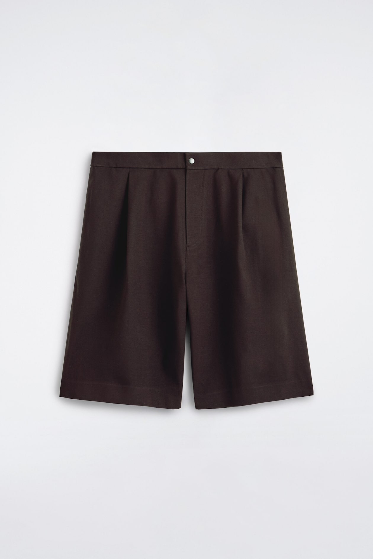 MILANO-JERSEY SHORTS — BROWN