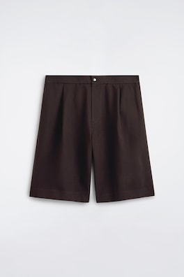 MILANO-JERSEY SHORTS — BROWN 7