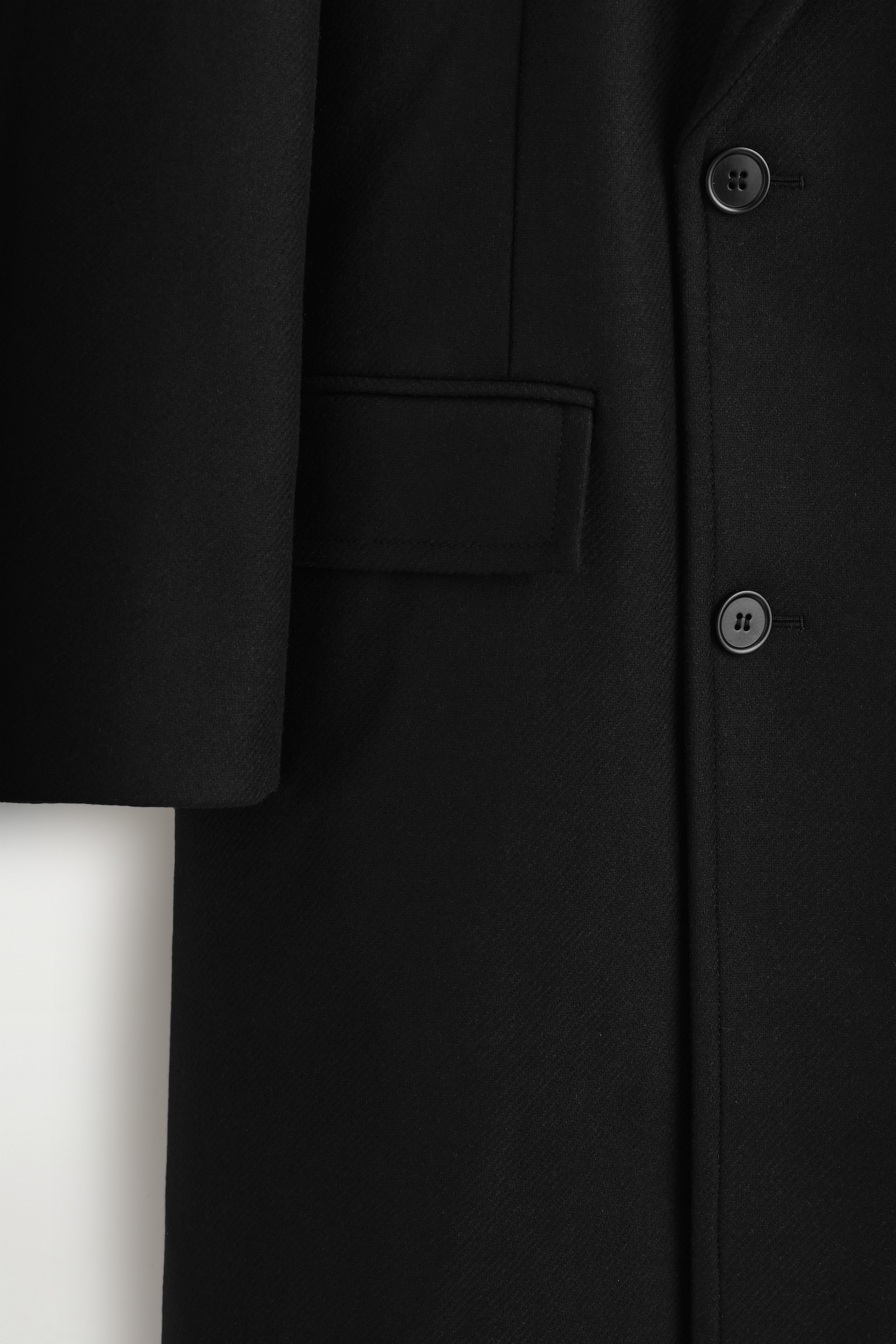 MANTEAU CROISÉ EN LAINE - NOIR - 7