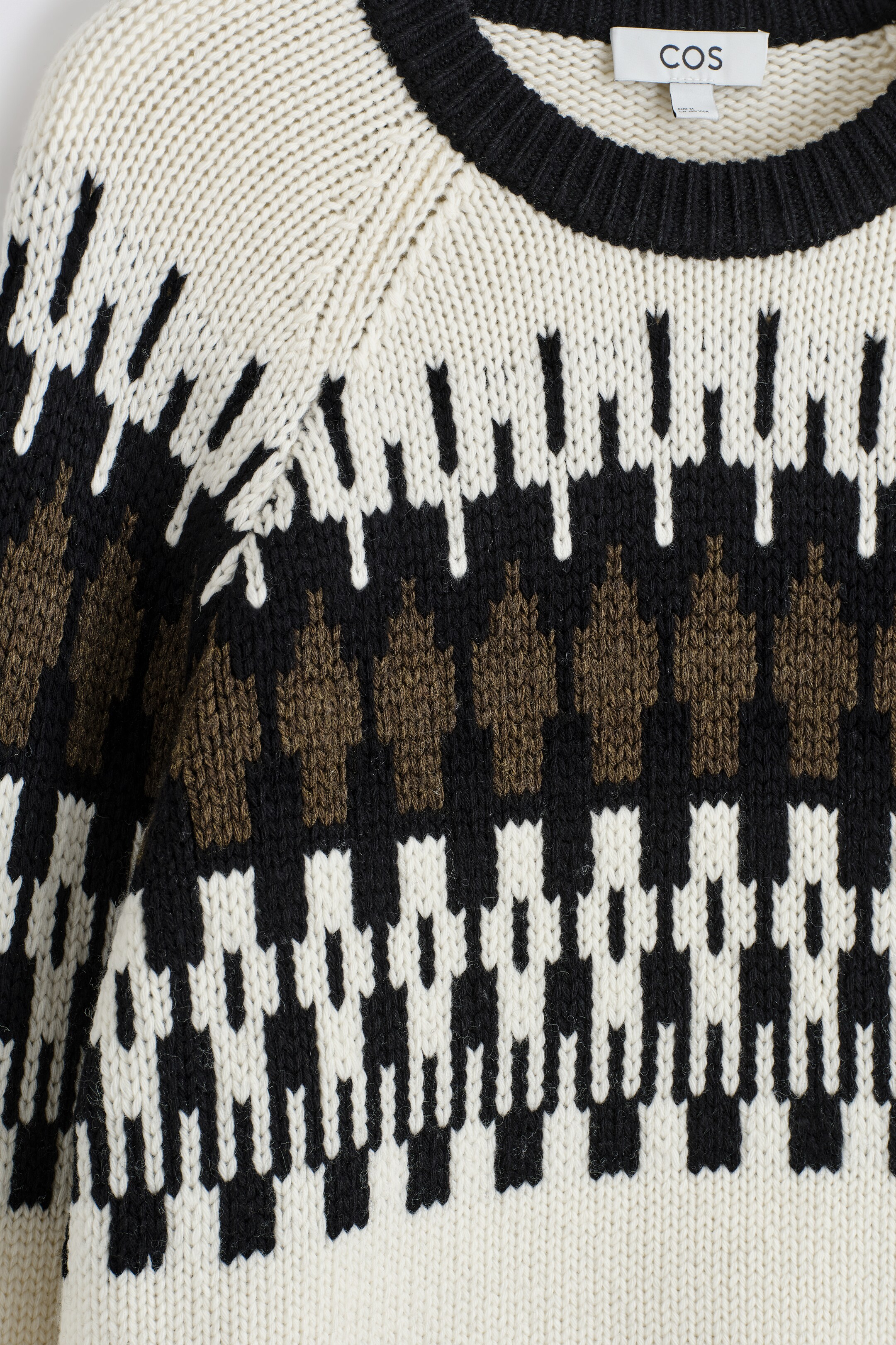 הצגת תמונה גדולה יותר: סוודר צמר-קאשמיר פייר אייל - שמנת / שחור / חום | H&M IL 7