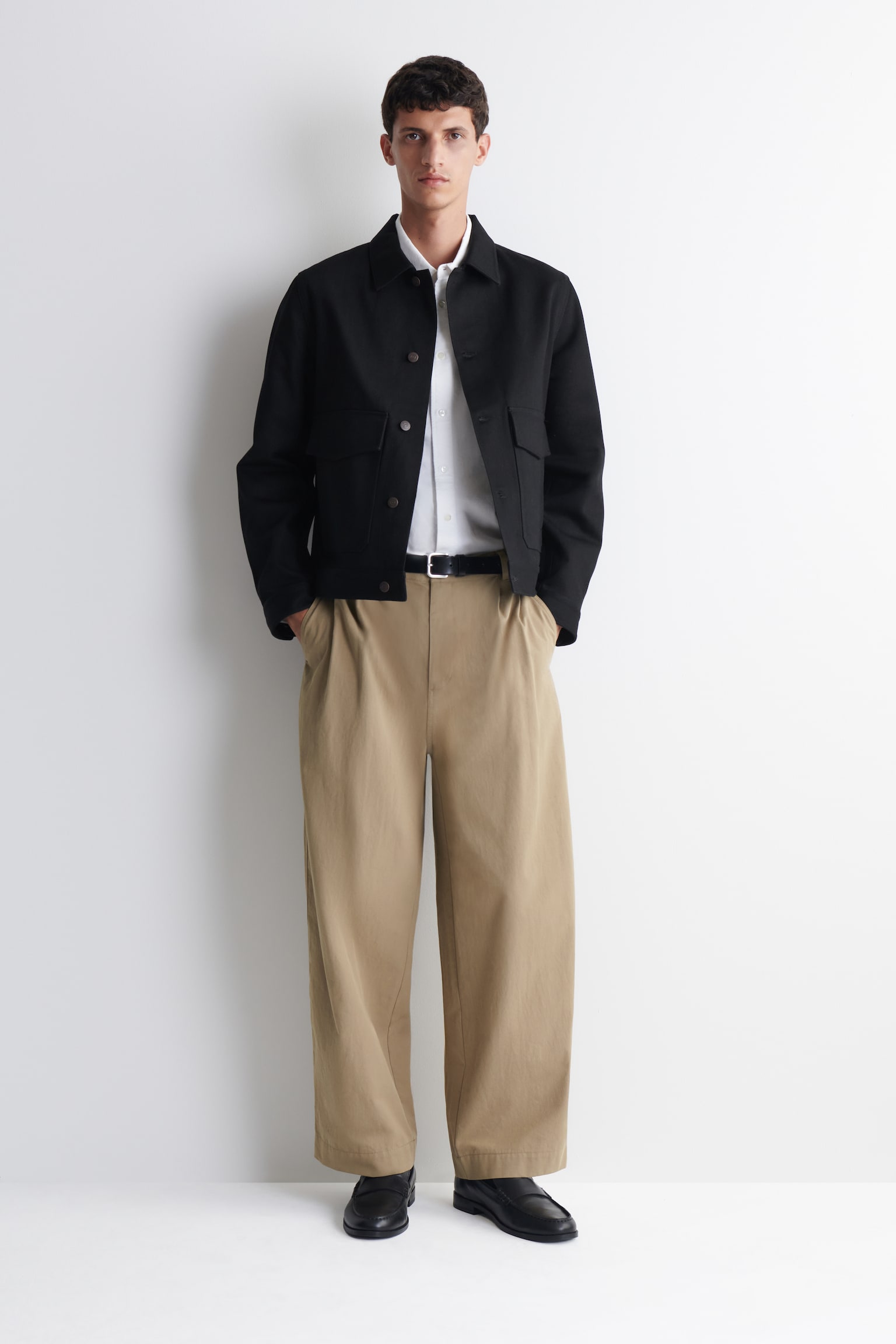 GIACCA IN DENIM GREZZO CON CIMOSA - NERO - 1