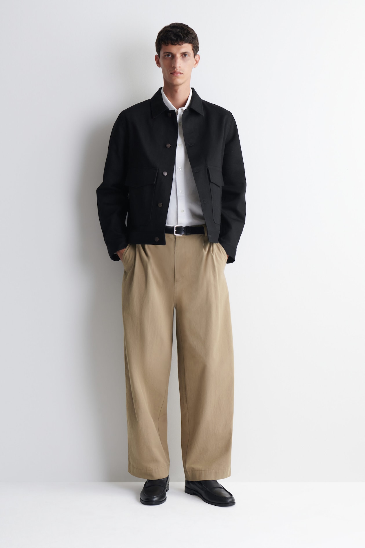 RAW SELVEDGE DENIM JACKET — BLACK