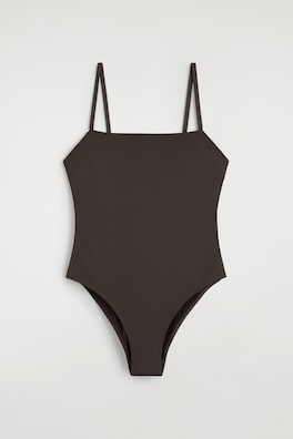 BONDED SWIMSUIT — DARK BROWN 6