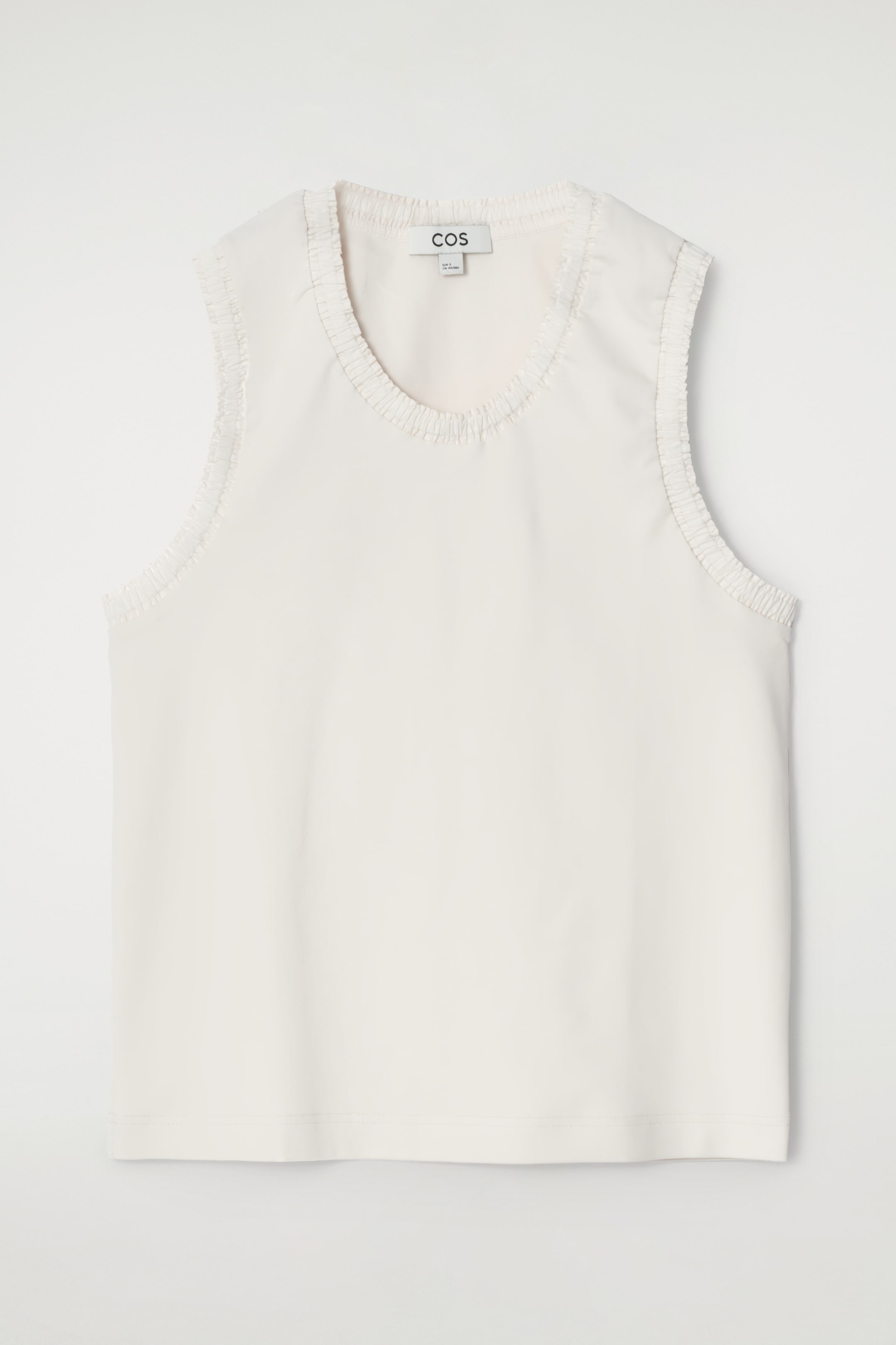 Se større billede: RYNKET TANKTOP I BOMULD - ECRU - DAME | H&M DK 6