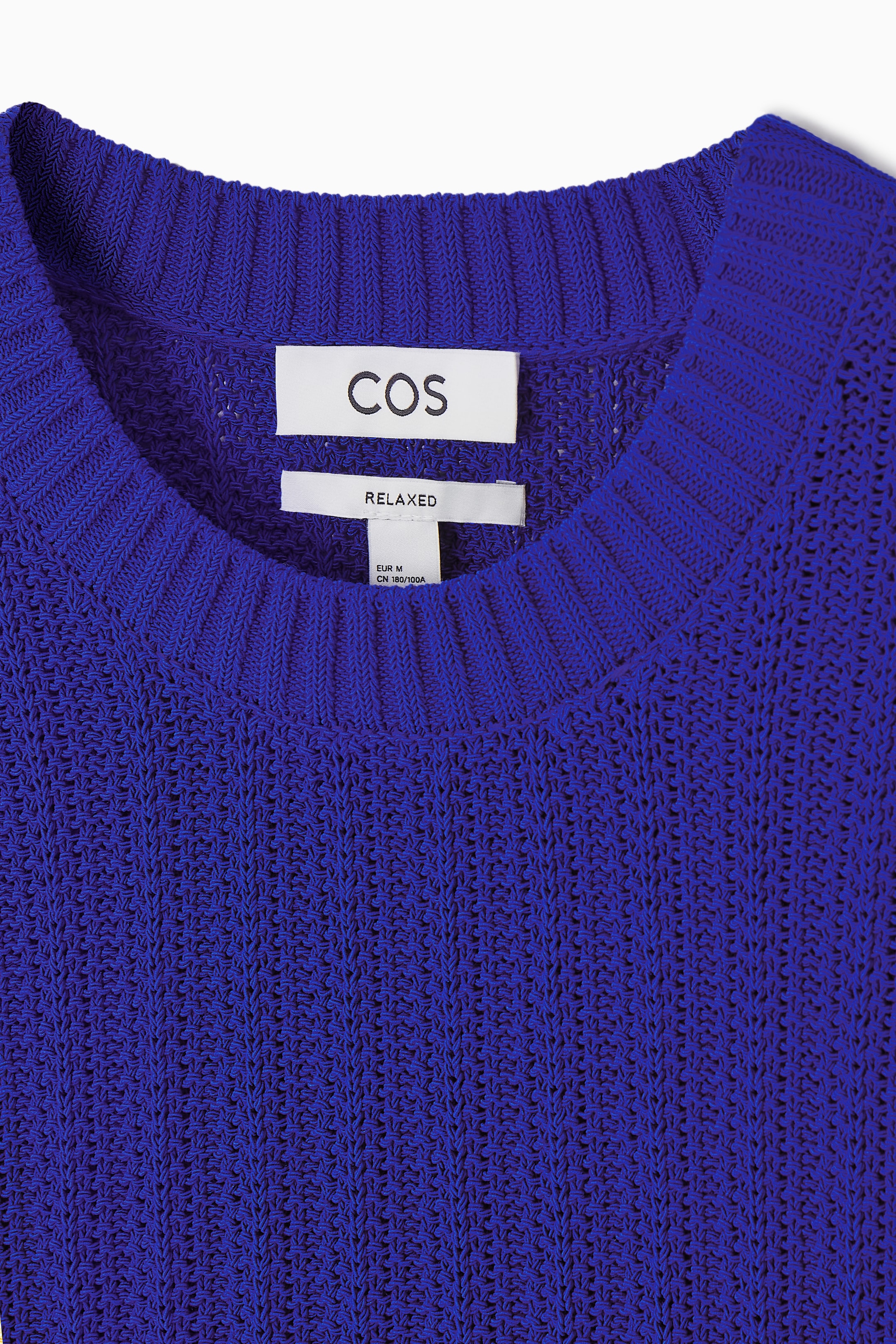 Grösseres Bild ansehen: LOCKERER PULLOVER MIT LOCHSTRICKMUSTER - BLAU - HERREN | H&M CH 2