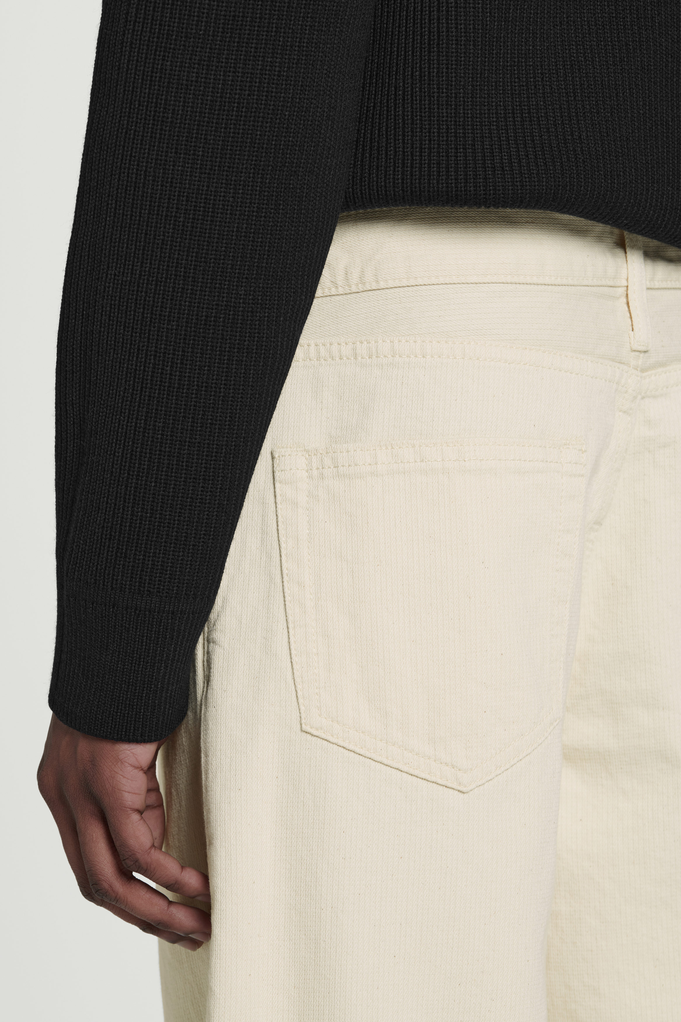 RIDER STRAIGHT-LEG JEANS - ECRU CHAINSTITCH | COS