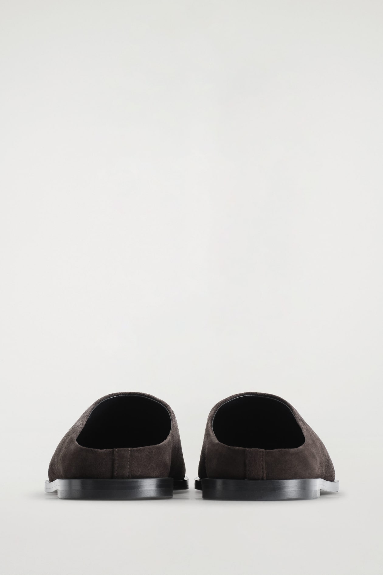 CLASSIC SUEDE MULES — DARK BROWN