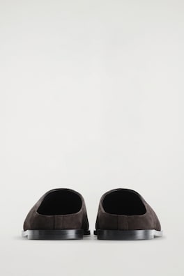 CLASSIC SUEDE MULES — DARK BROWN 2