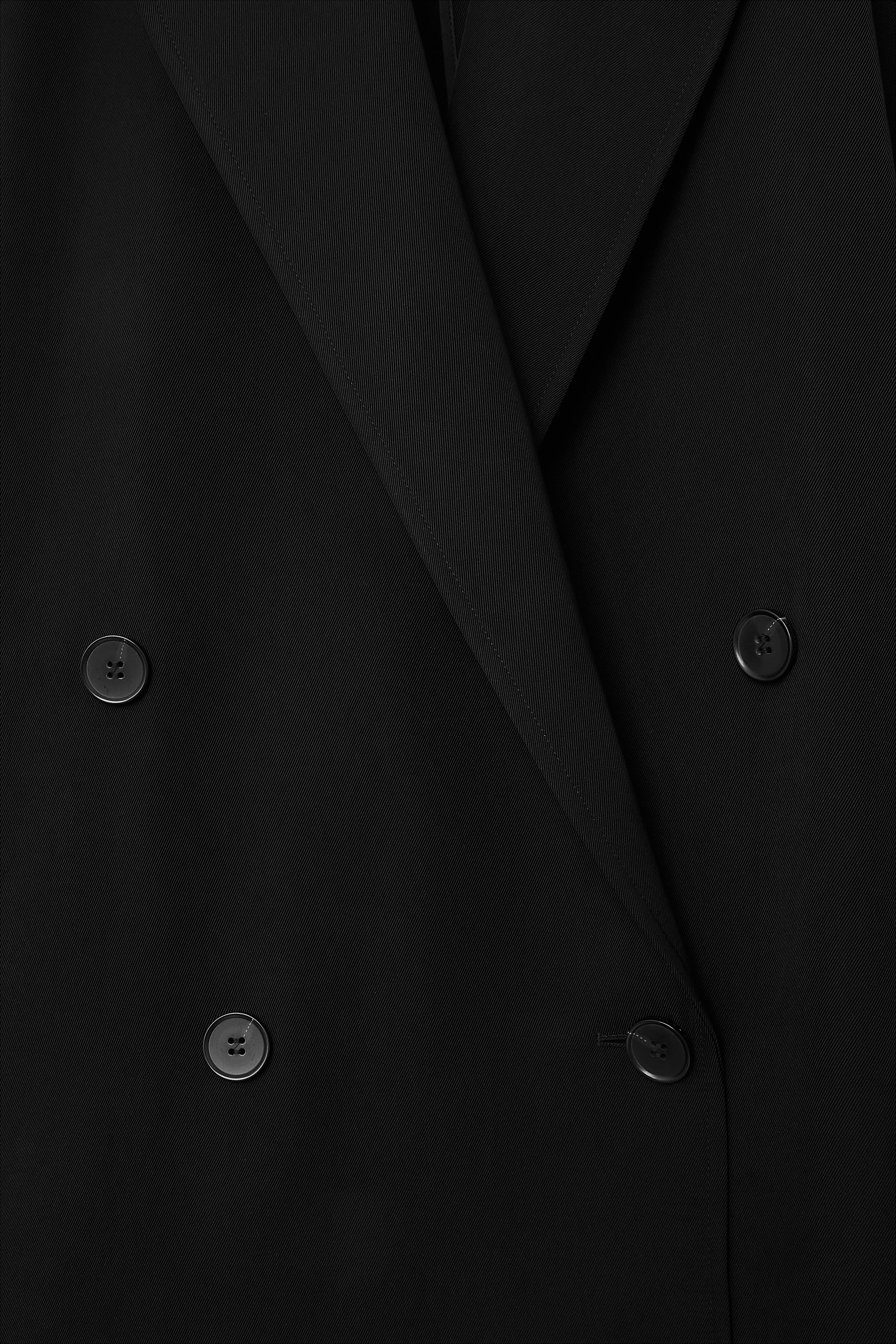 OVERSIZED DRAPED DOUBLE-BREASTED BLAZER - BLACK | COS