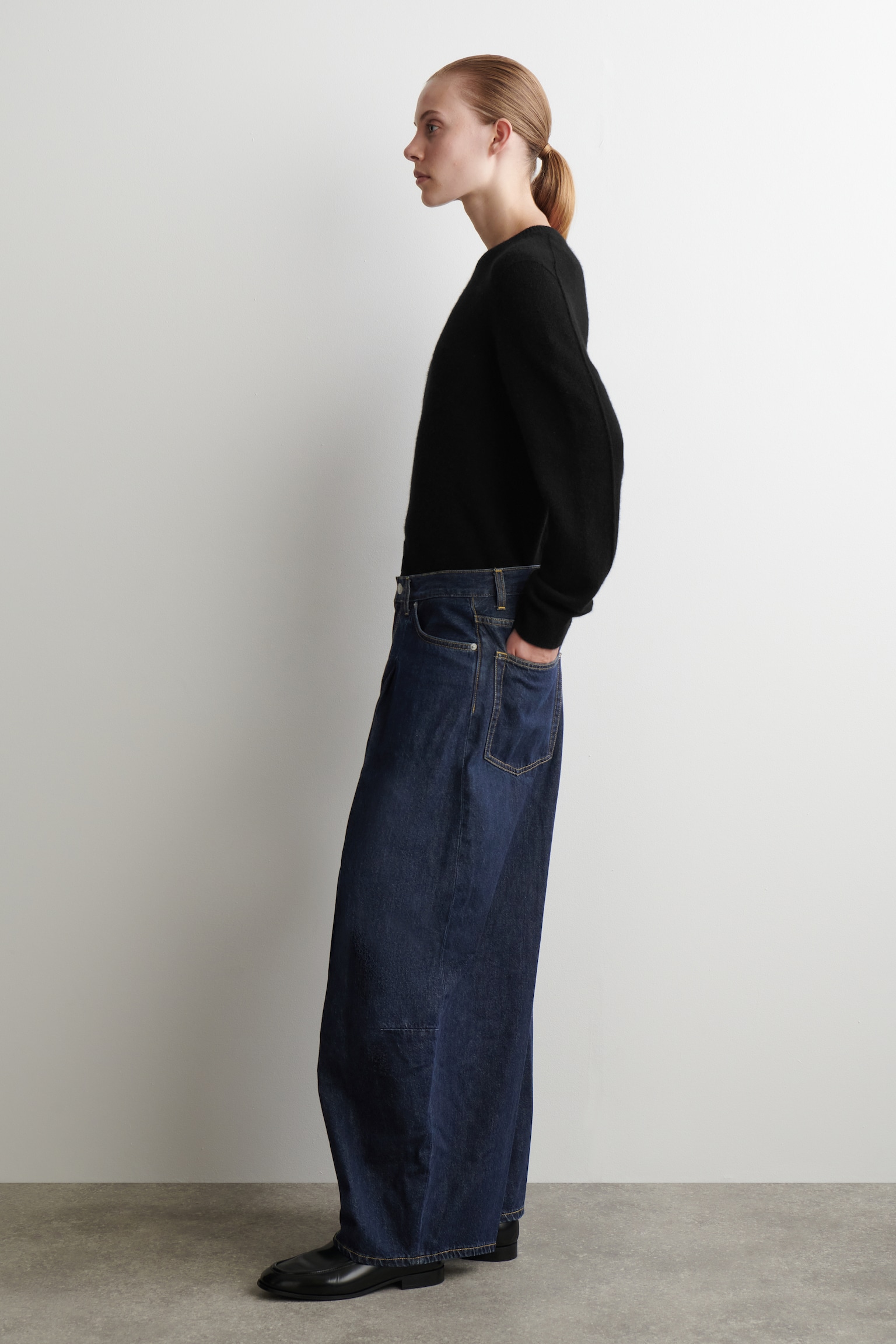 TWINE BARREL-LEG JEANS - DARK BLUE/LIGHT PINK/MID BLUE - 6