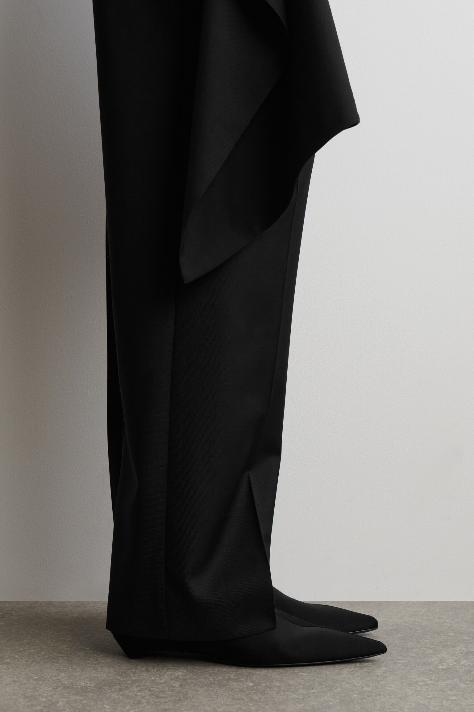 POINTED SCUBA SOCK ANKLE BOOTS - BLACK - 4