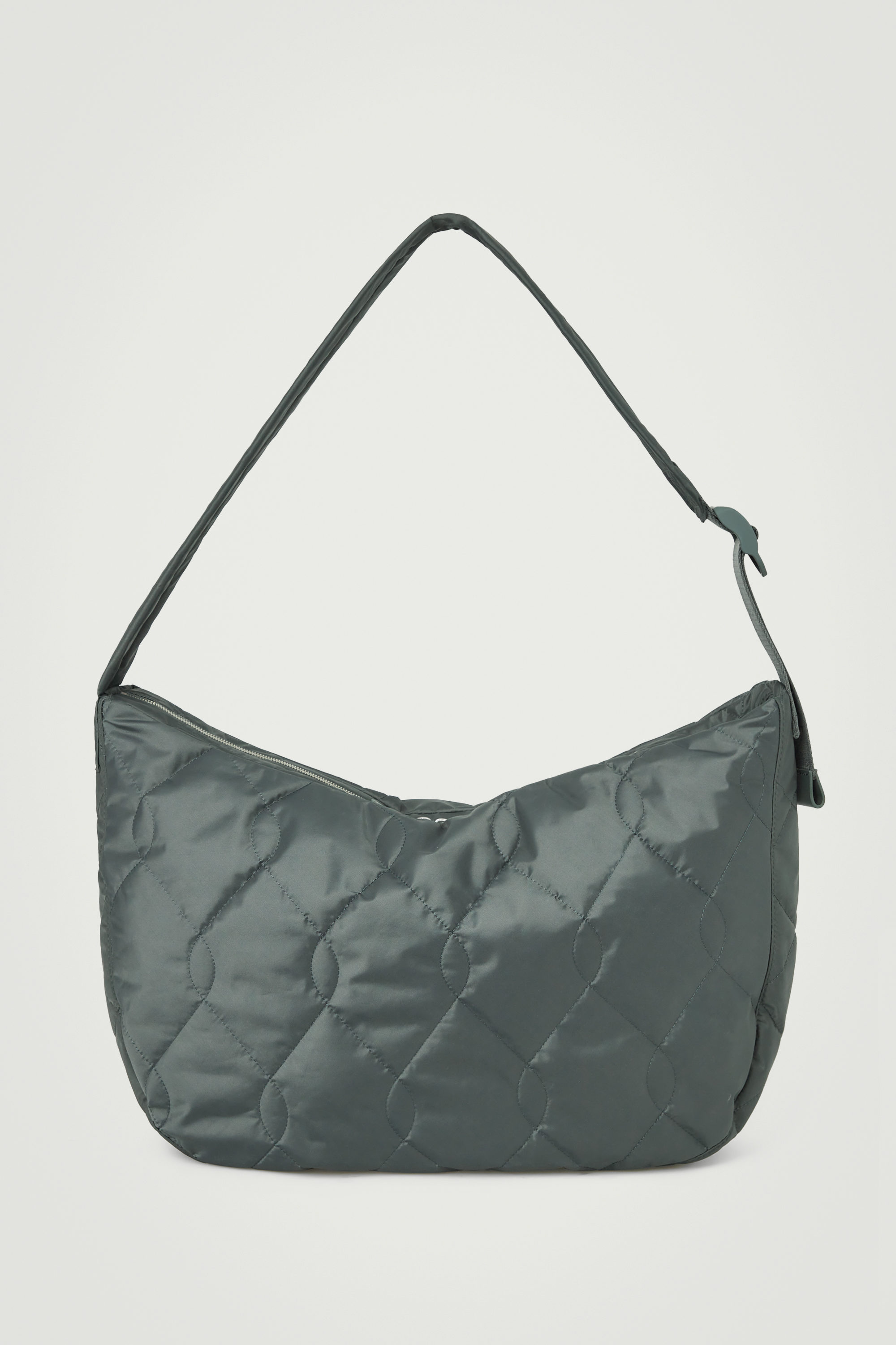【COS】◆QUILTED CROSSBODY MESSENGER - GREEN◆1243112003◆ QUILTED CROSSBODY MESSENGER BAG - NYLON - GREEN | COS