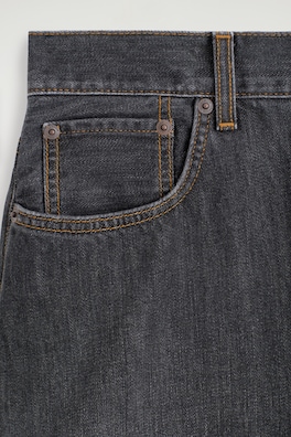 INLET CURVED-LEG JEANS — DARK GRAY 6