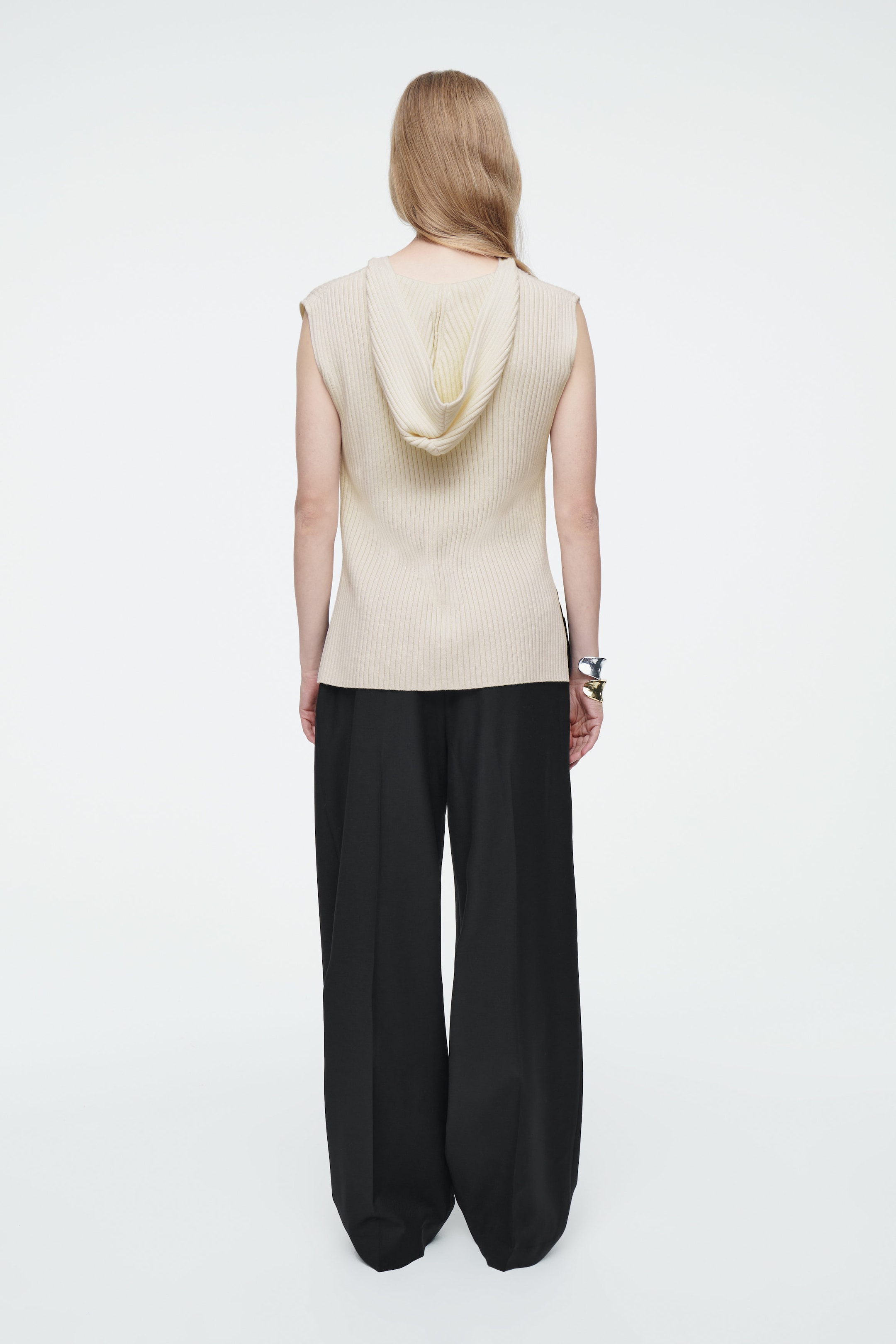 RIBBED-KNIT HOODED TANK TOP