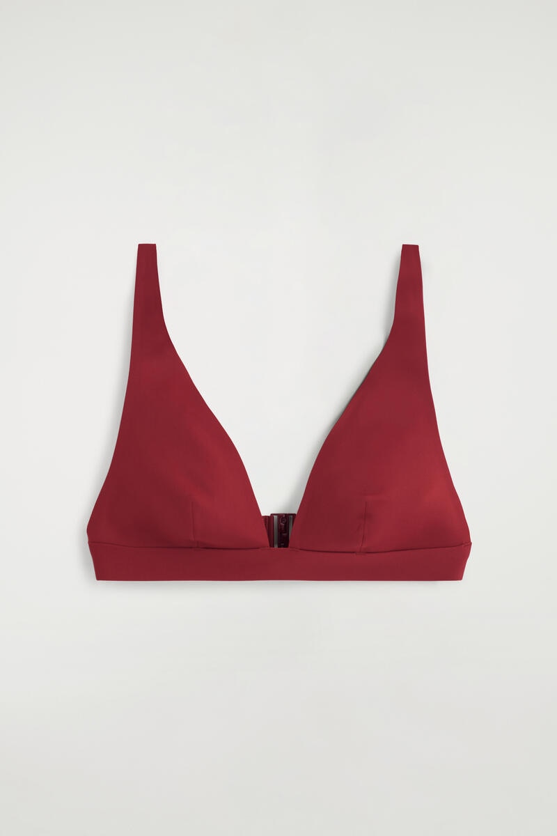 Bonded-Scuba V-Neck Bikini Top