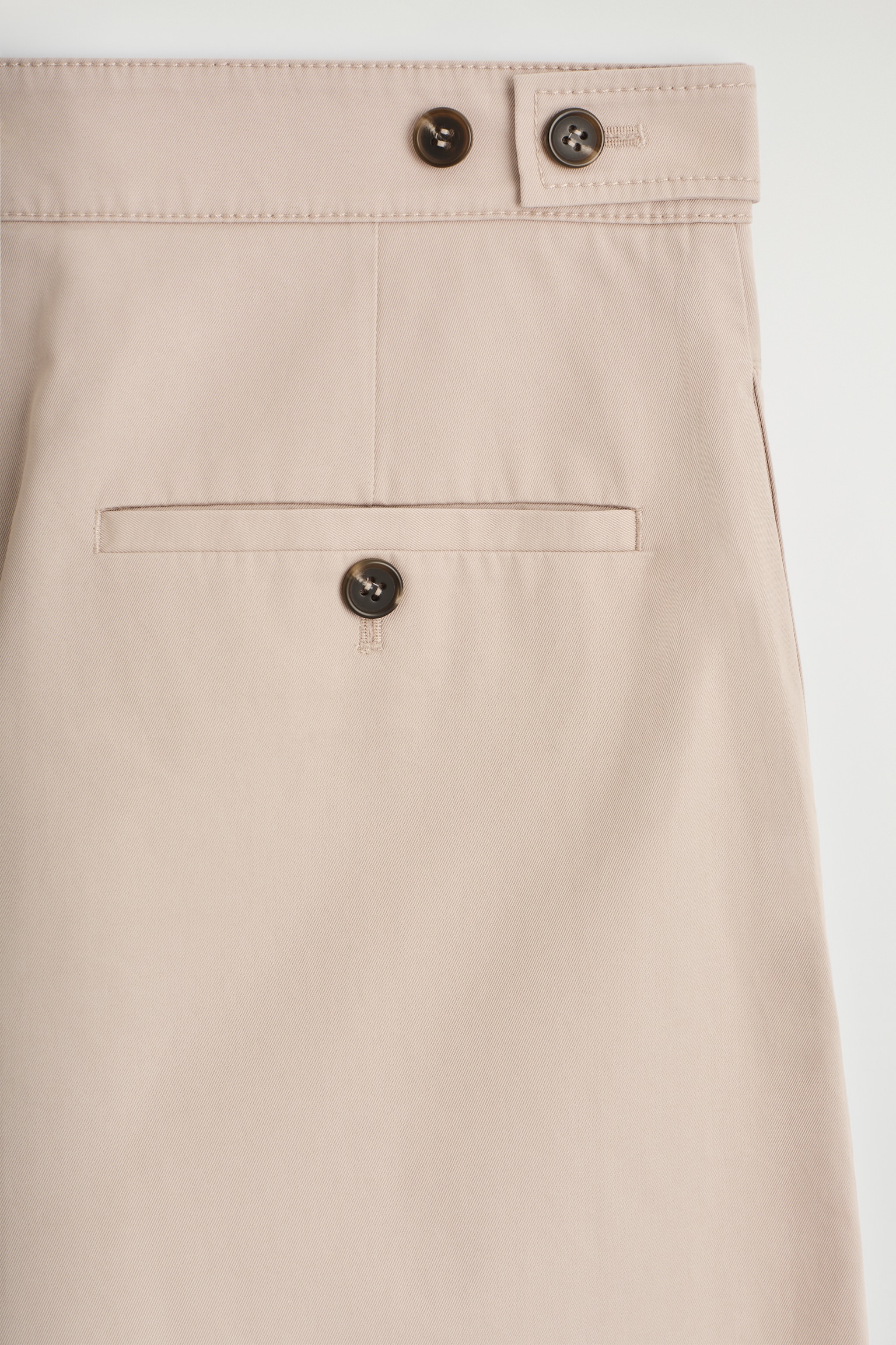 CROPPED COTTON WIDE-LEG TROUSERS - LIGHT BEIGE/BLACK - 6