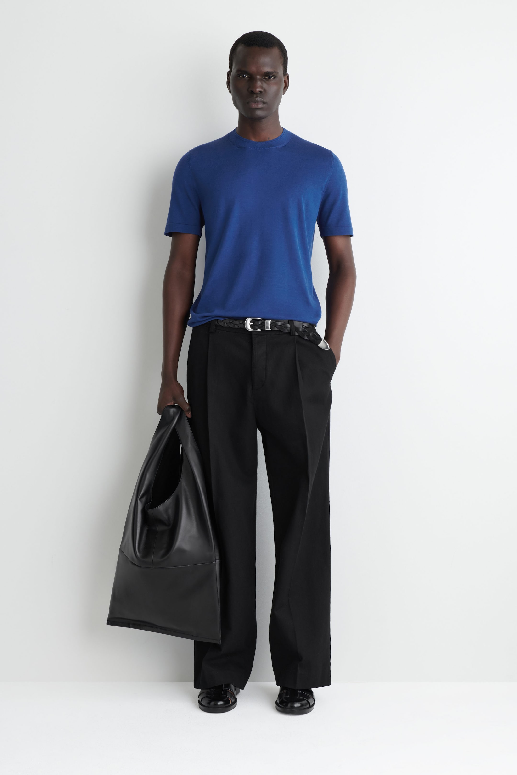 SLIM KNITTED SILK T-SHIRT