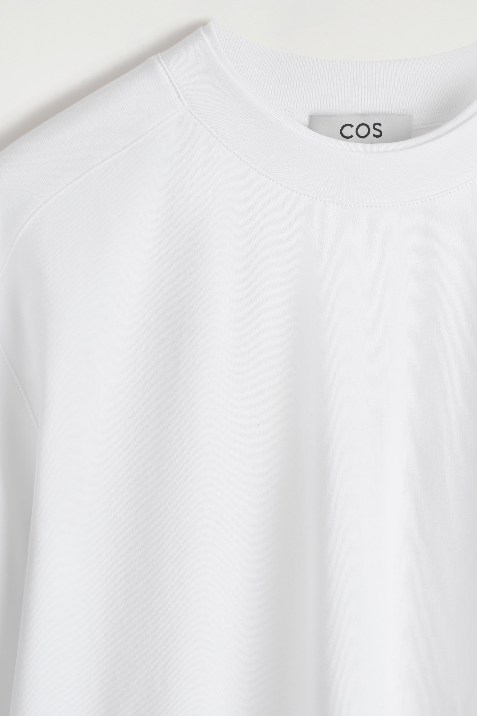 T-SHIRT OVERSIZE Z BAWEŁNY DWUŁOŻYSKOWEJ - BIAŁY/CZARNY/ BIAŁY - 4