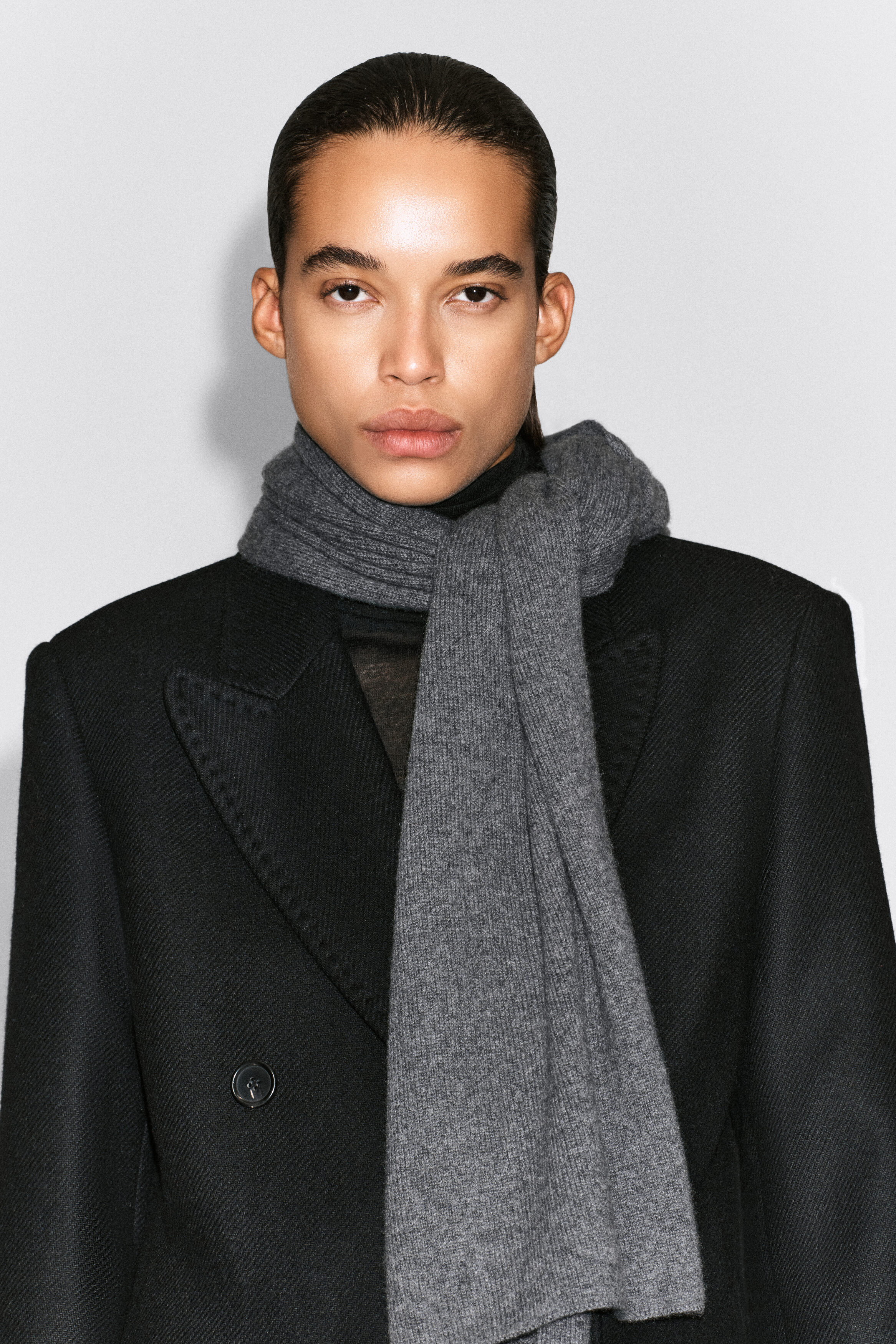 CASHMERE SCARF - DARK GRAY | COS US