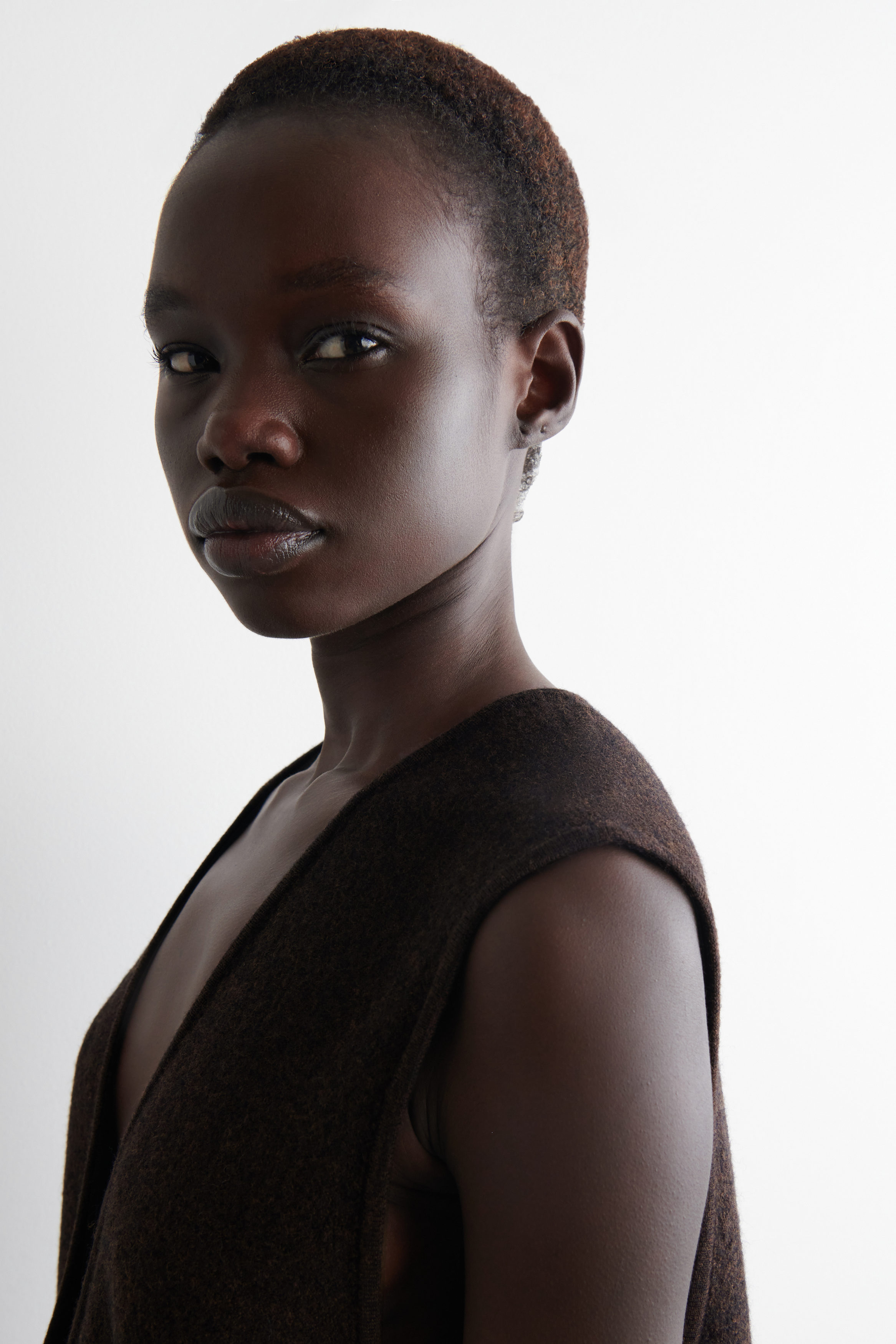 BOILED-WOOL MIDI DRESS - DARK BROWN | COS US