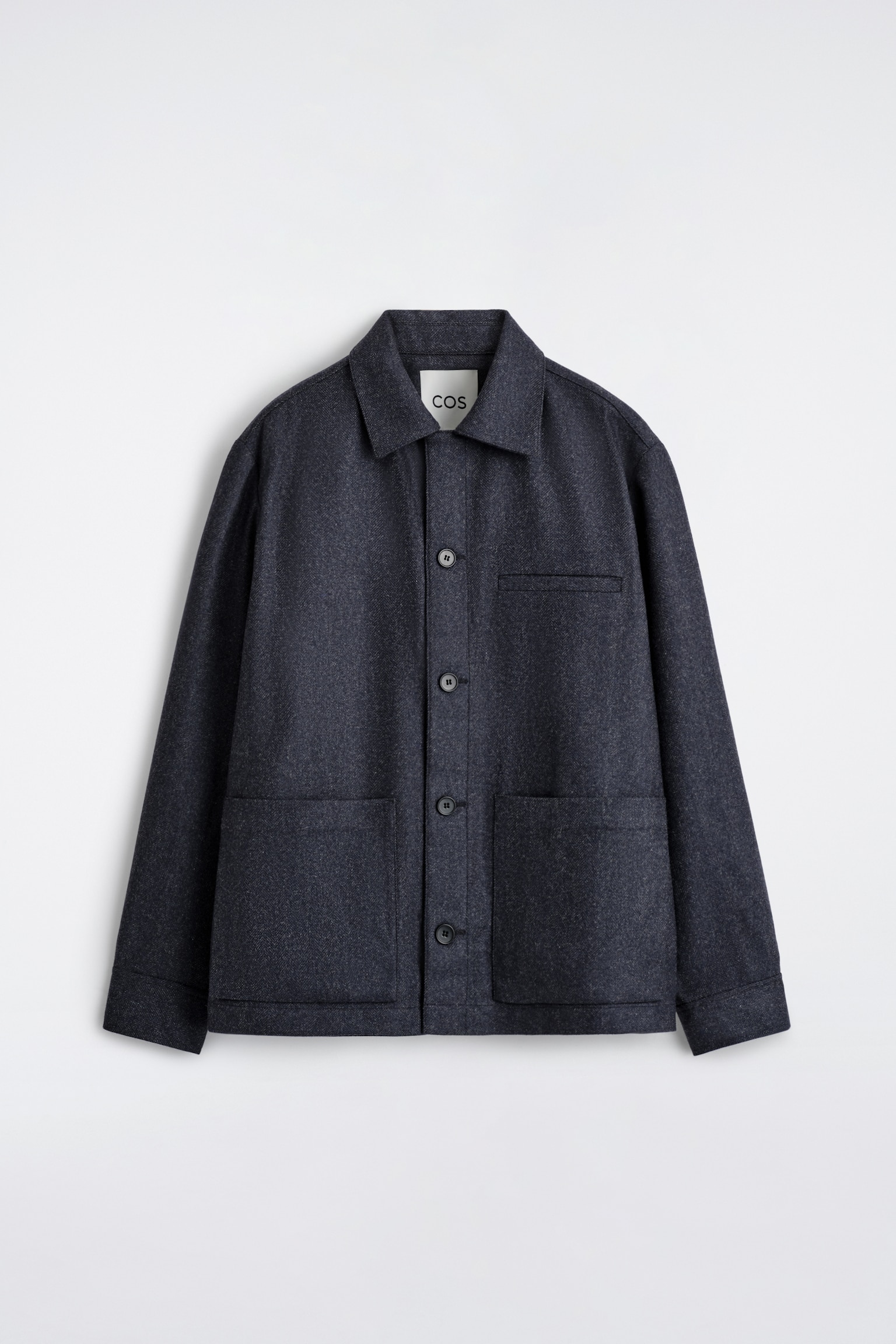WOOL OVERSHIRT - CHARCOAL / HERRINGBONE/GREY / BIRDSEYE - 2