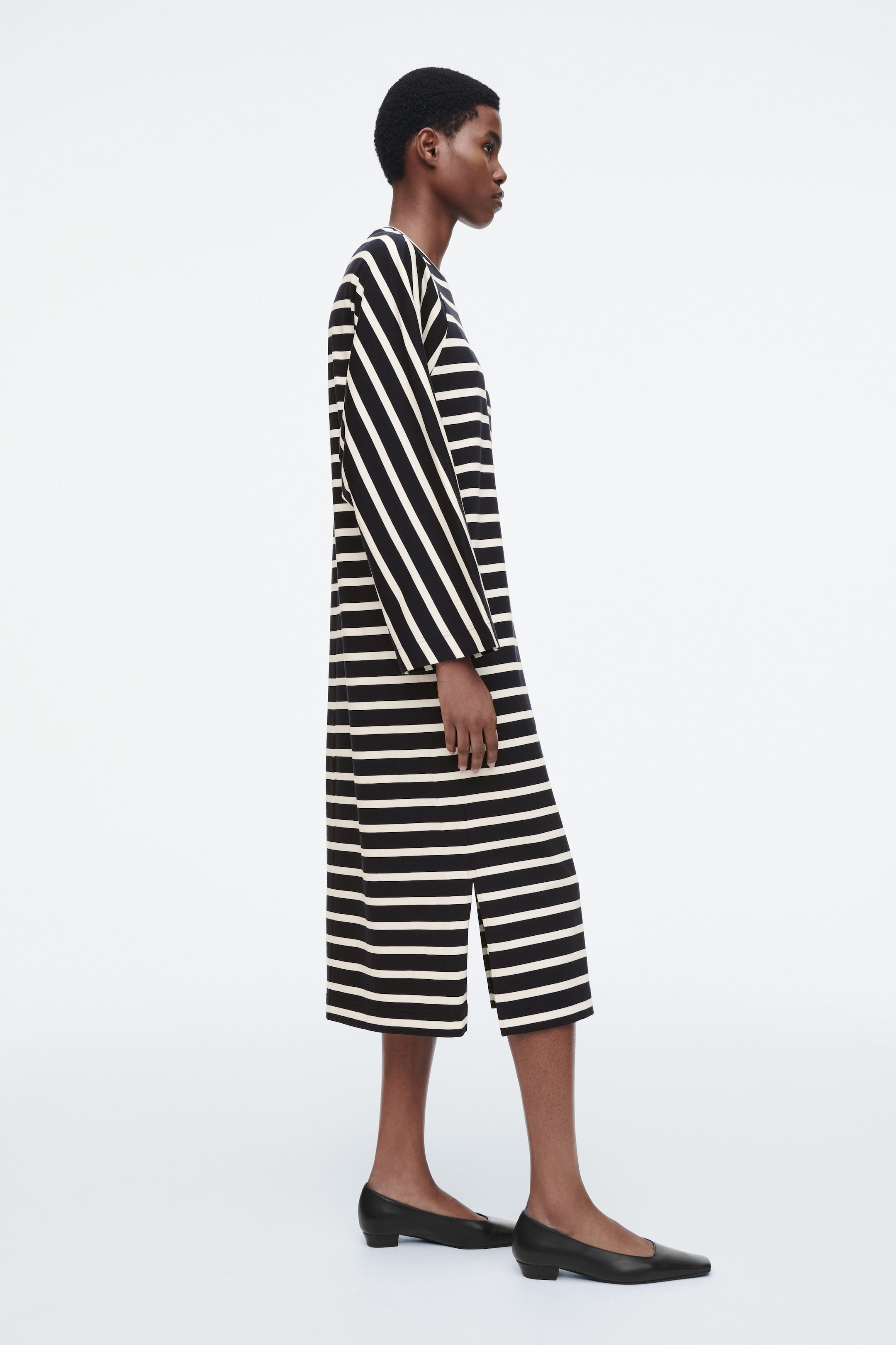 JERSEY MIDI COLUMN DRESS