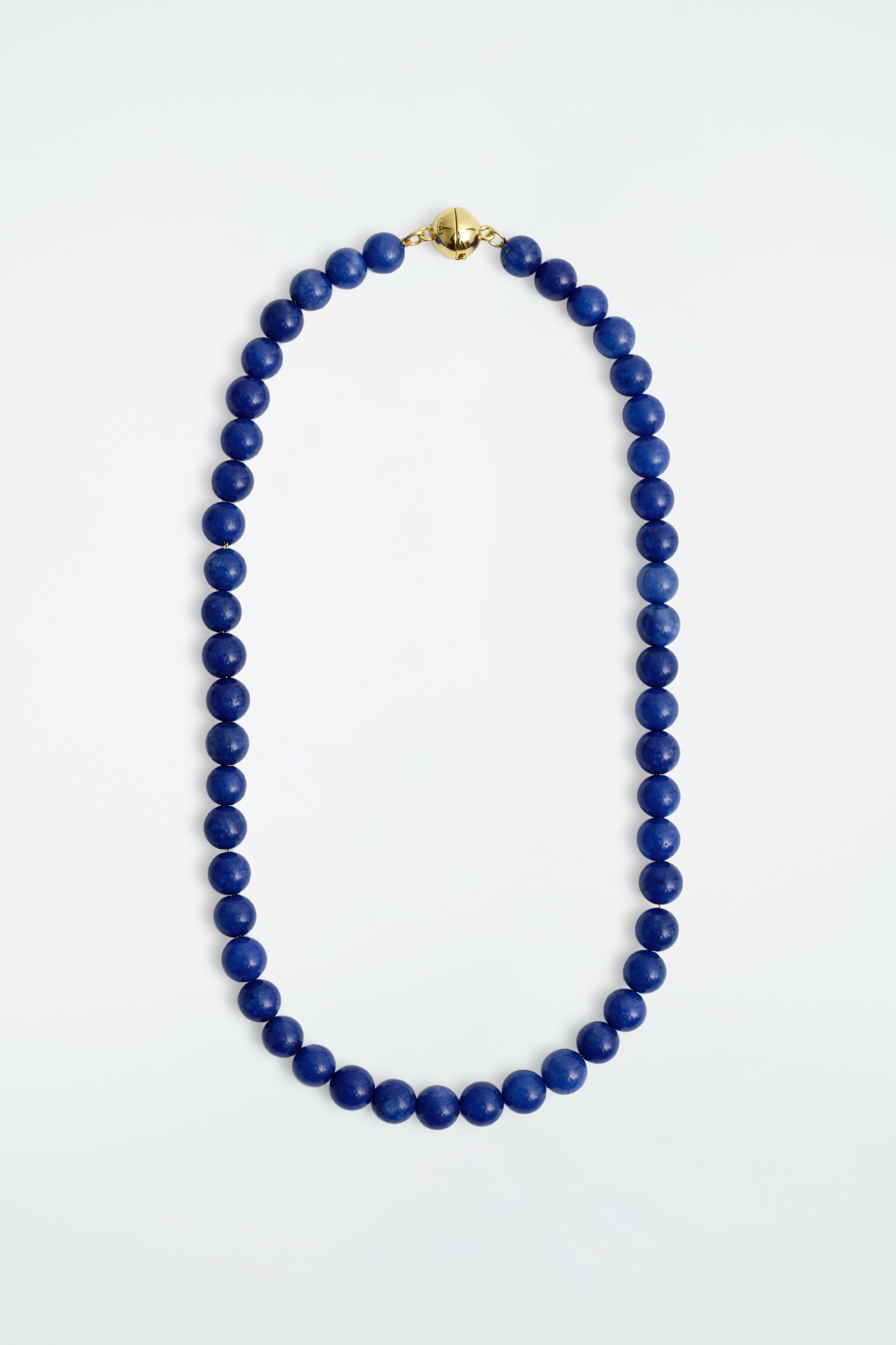 BEADED STONE NECKLACE - BLUE